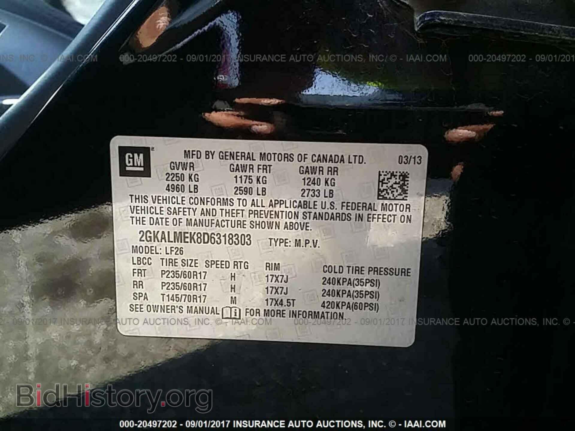 2013 Gmc Terrain - VIN: 2GKALMEK8D6318303 - Photo 9