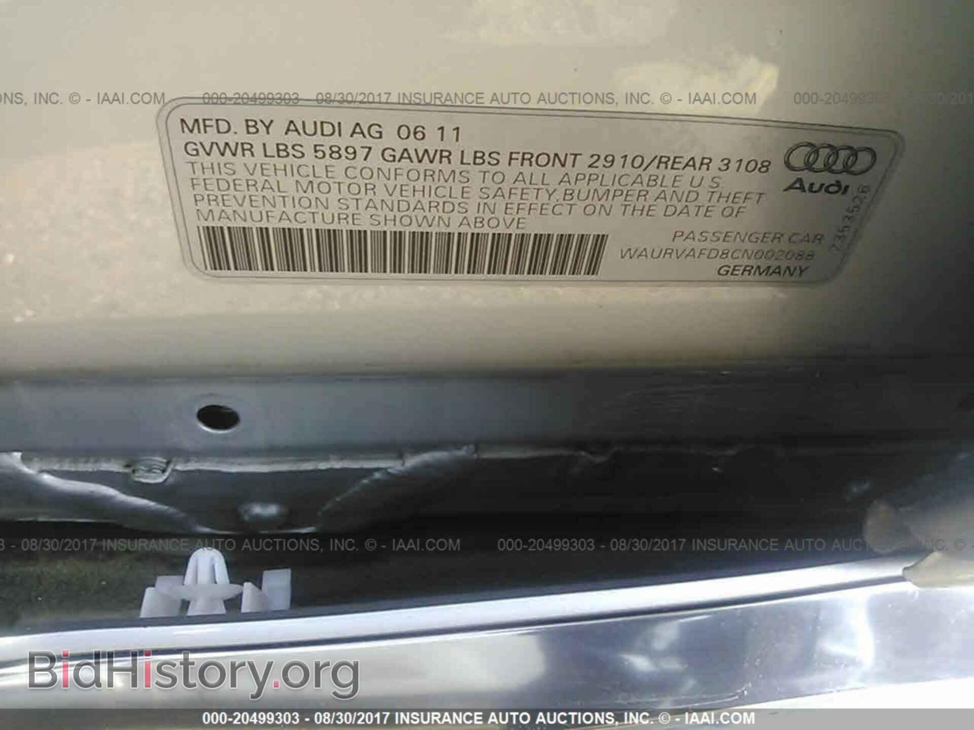 2012 Audi A8 - VIN: WAURVAFD8CN002088 - Photo 9