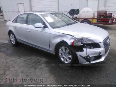 2012 Audi A4, silver — VIN WAUBFAFL7CA035192, IAAI