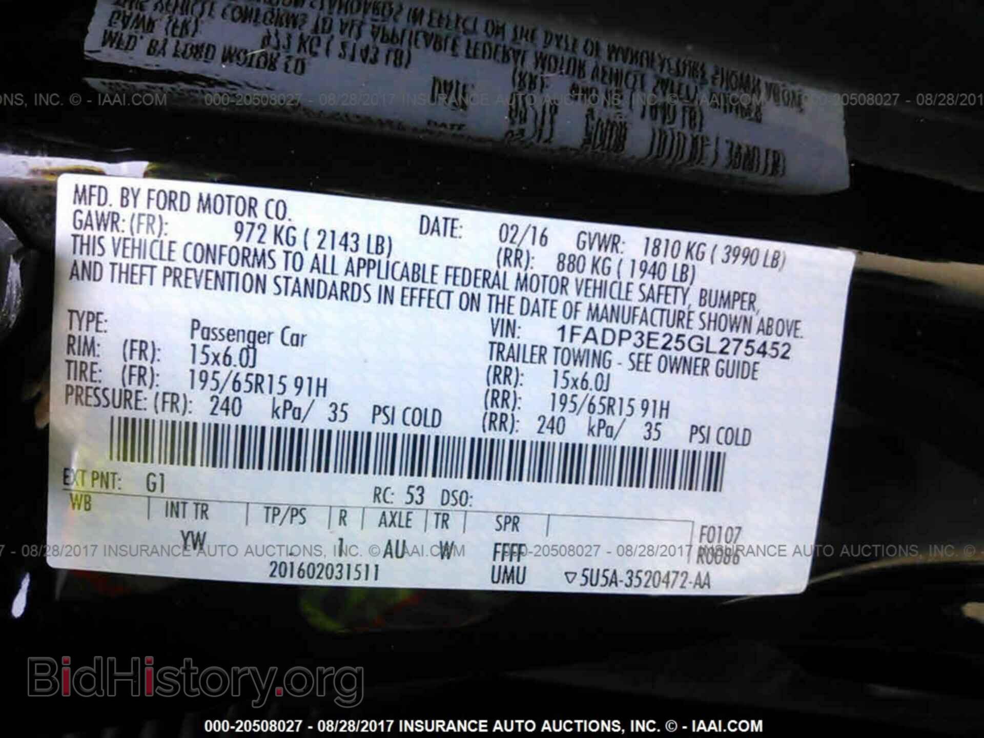 2016 Ford Focus - VIN: 1FADP3E25GL275452 - Фото 9
