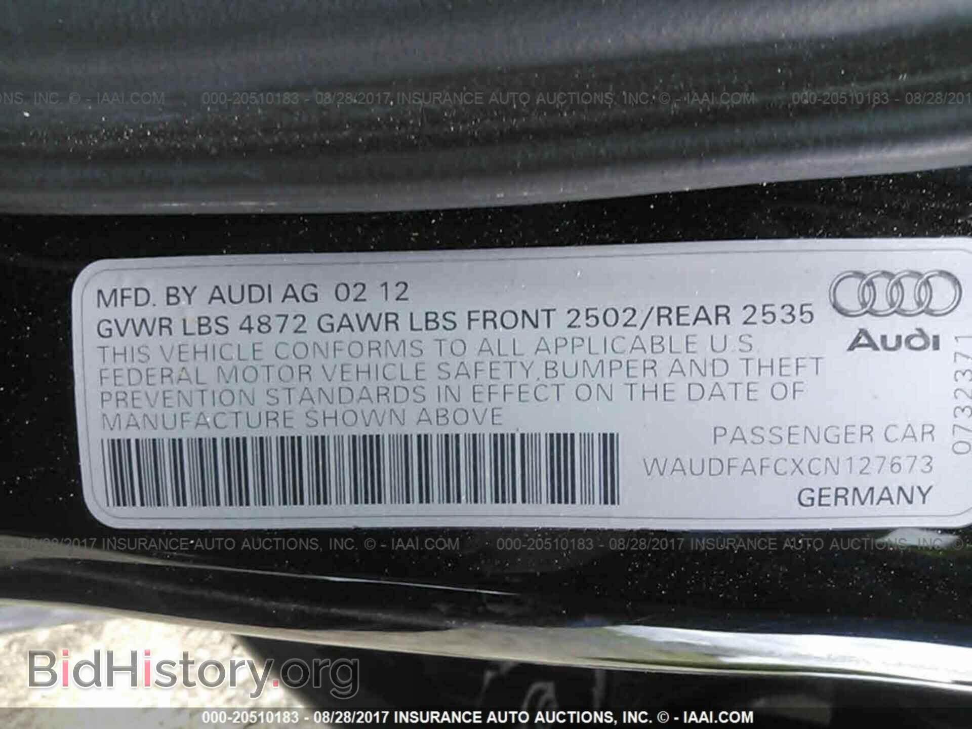 2012 Audi A6 - VIN: WAUDFAFCXCN127673 - Photo 9