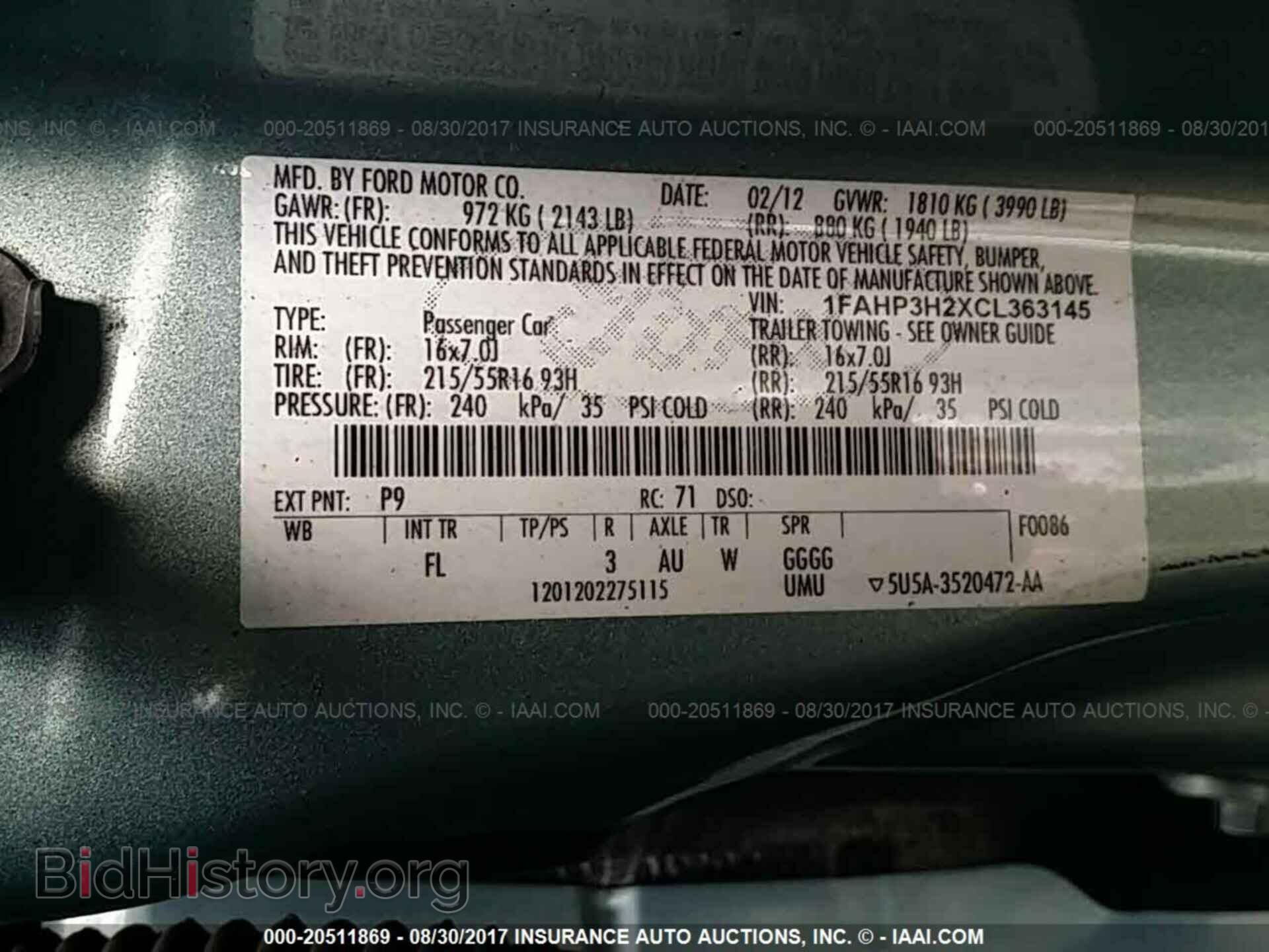 2012 Ford Focus - VIN: 1FAHP3H2XCL363145 - Photo 9