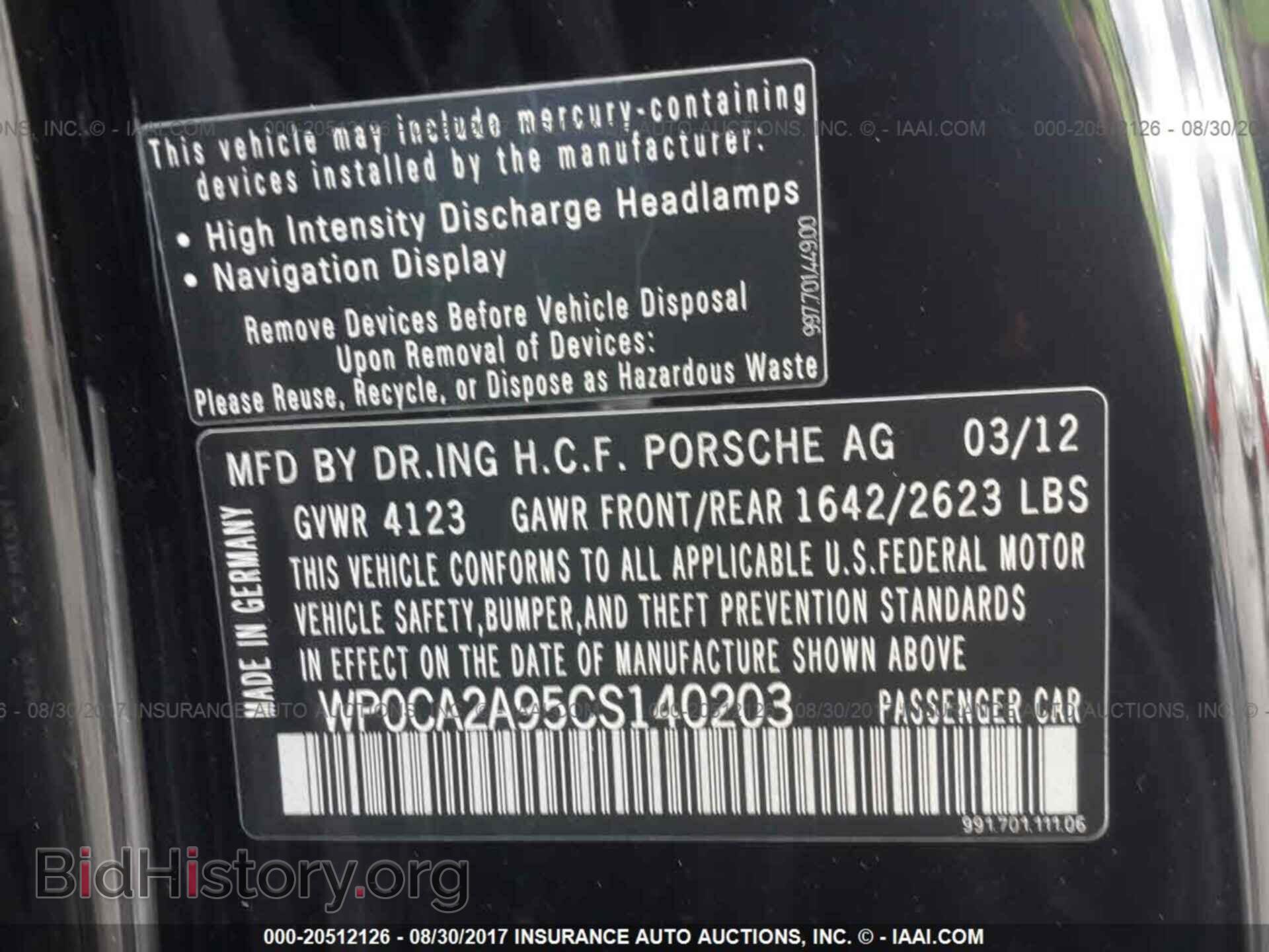 2012 Porsche 911 - VIN: WP0CA2A95CS140203 - Photo 9