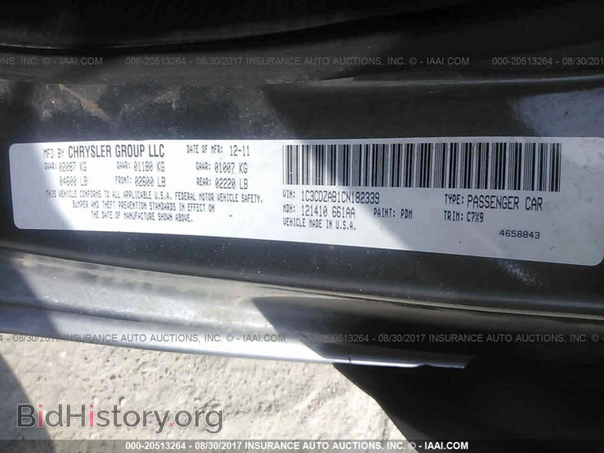 2012 Dodge Avenger - VIN: 1C3CDZAB1CN182339 - Фото 9