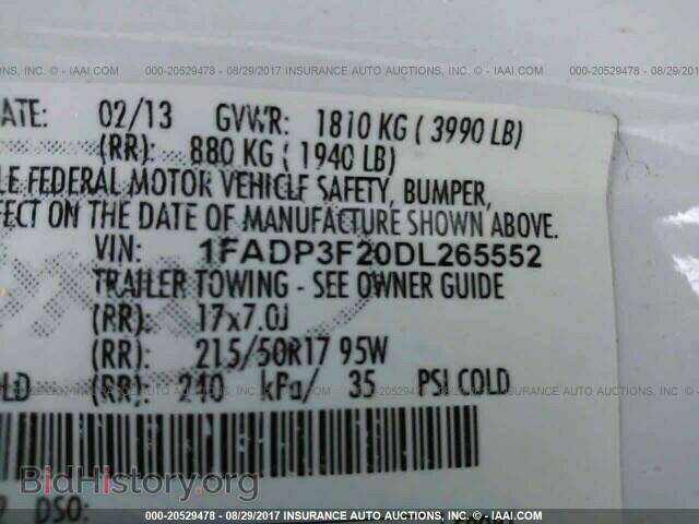 2013 FORD FOCUS - VIN: 1FADP3F20DL265552 - Photo 9
