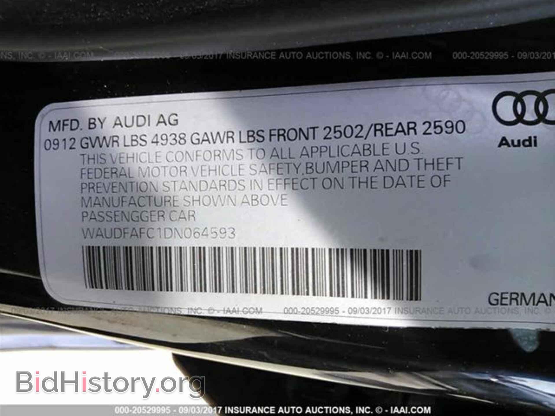 2013 Audi A6 - VIN: WAUDFAFC1DN064593 - Фото 9