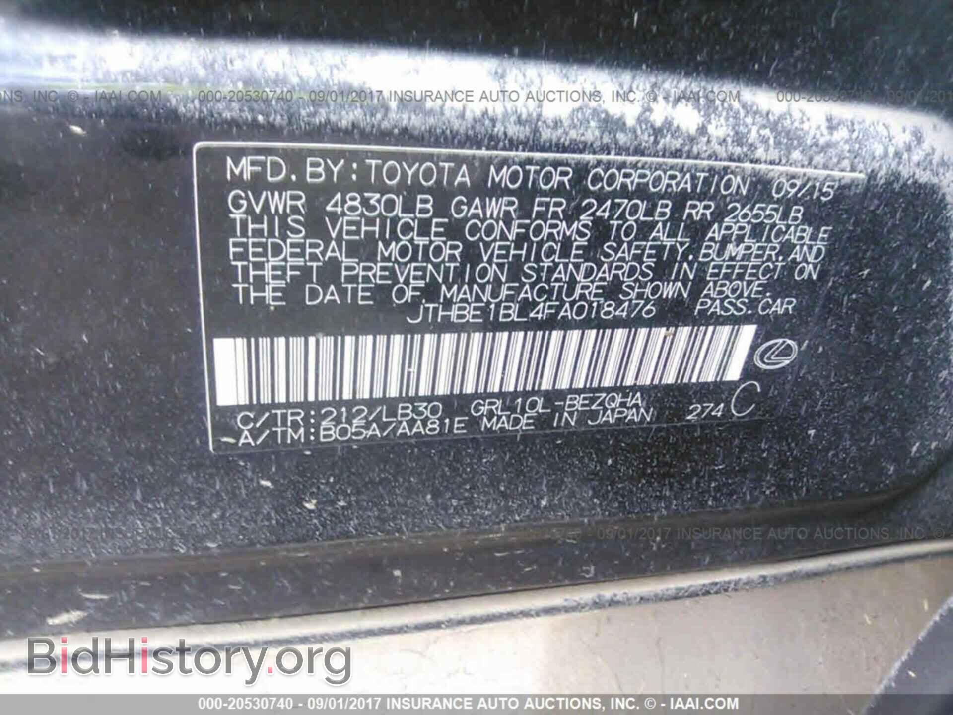 2015 Lexus Gs - VIN: JTHBE1BL4FA018476 - Photo 9