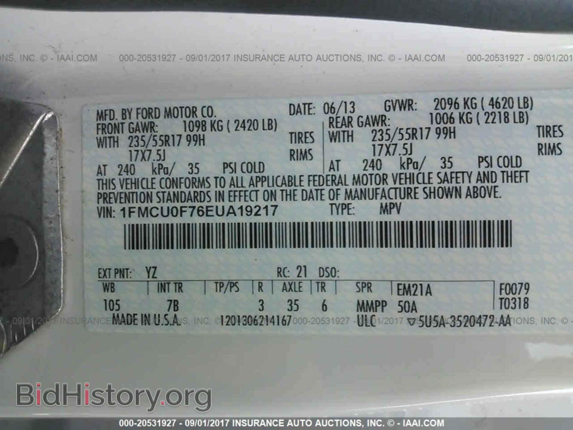 2014 Ford Escape - VIN: 1FMCU0F76EUA19217 - Photo 9