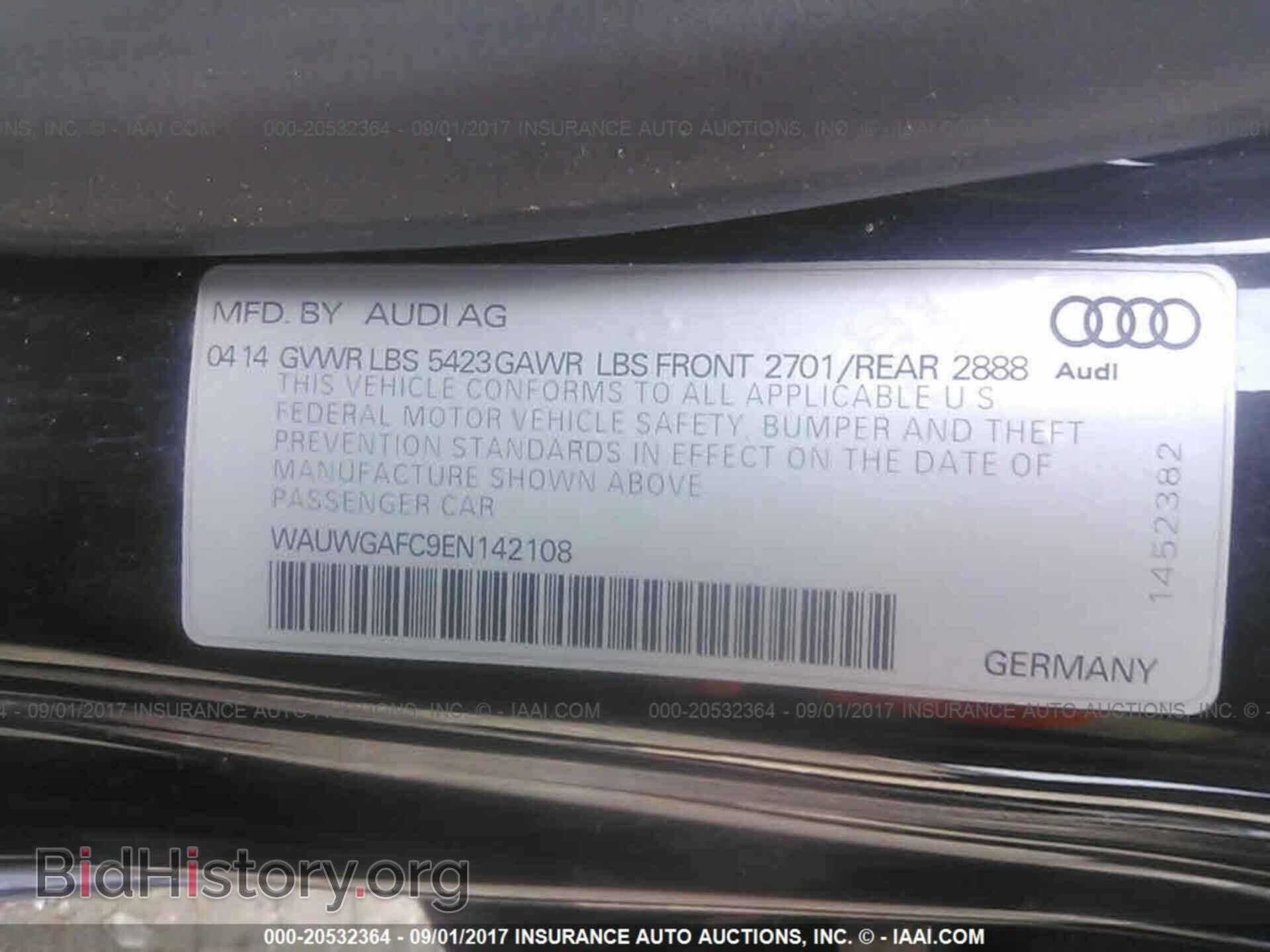 2014 Audi A7 - VIN: WAUWGAFC9EN142108 - Фото 9