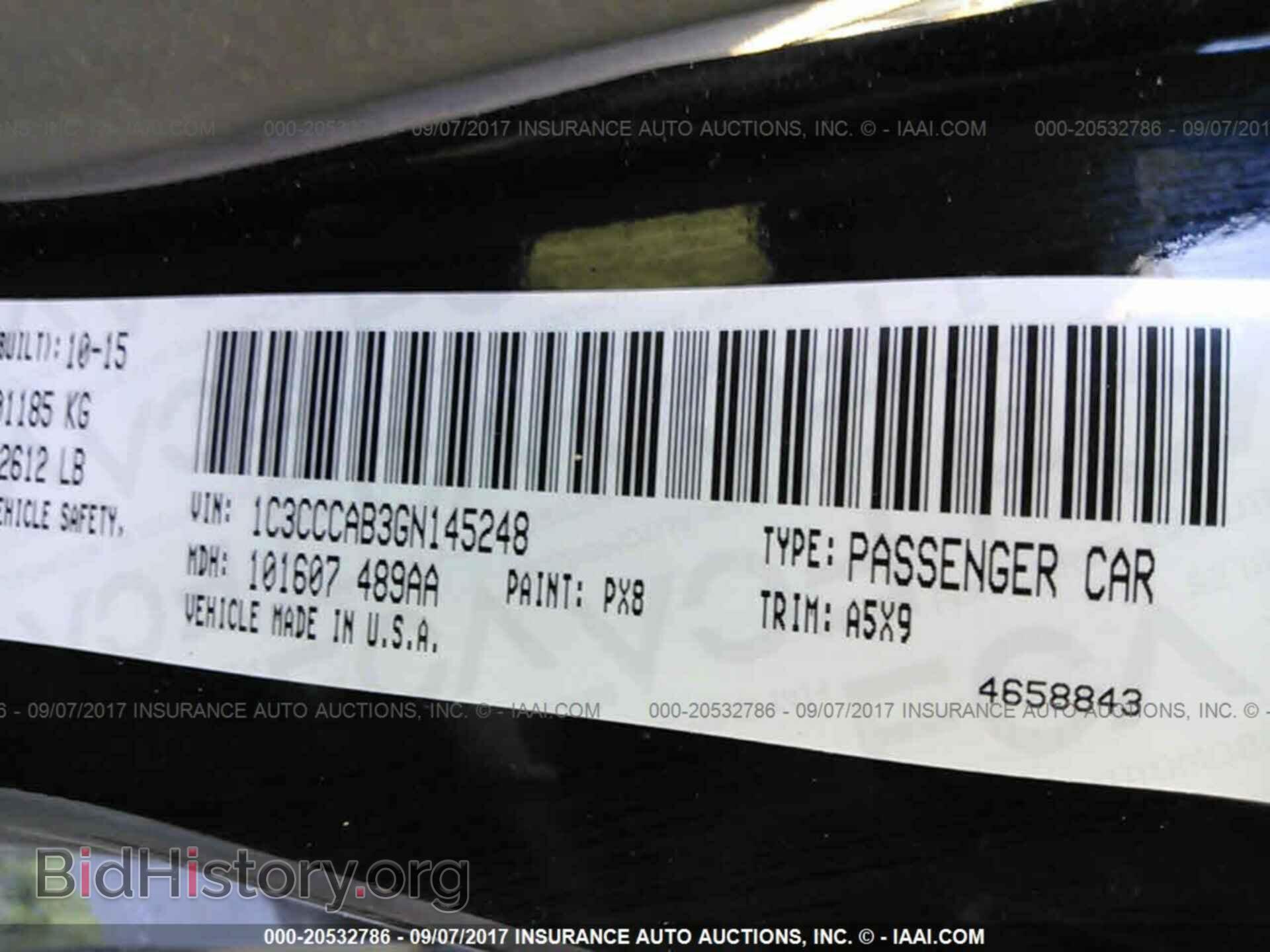 2016 Chrysler 200 - VIN: 1C3CCCAB3GN145248 - Photo 9