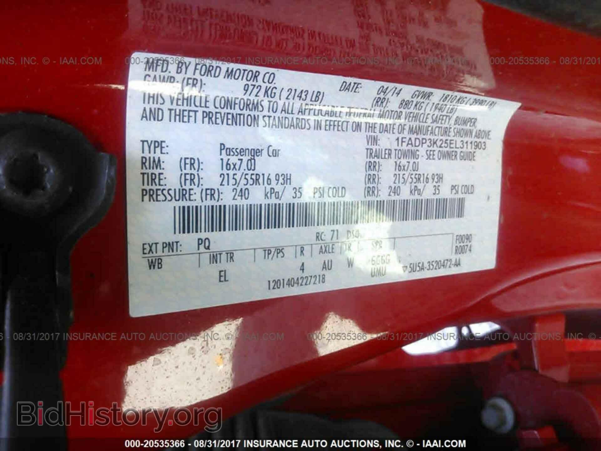 2014 Ford Focus - VIN: 1FADP3K25EL311903 - Фото 9