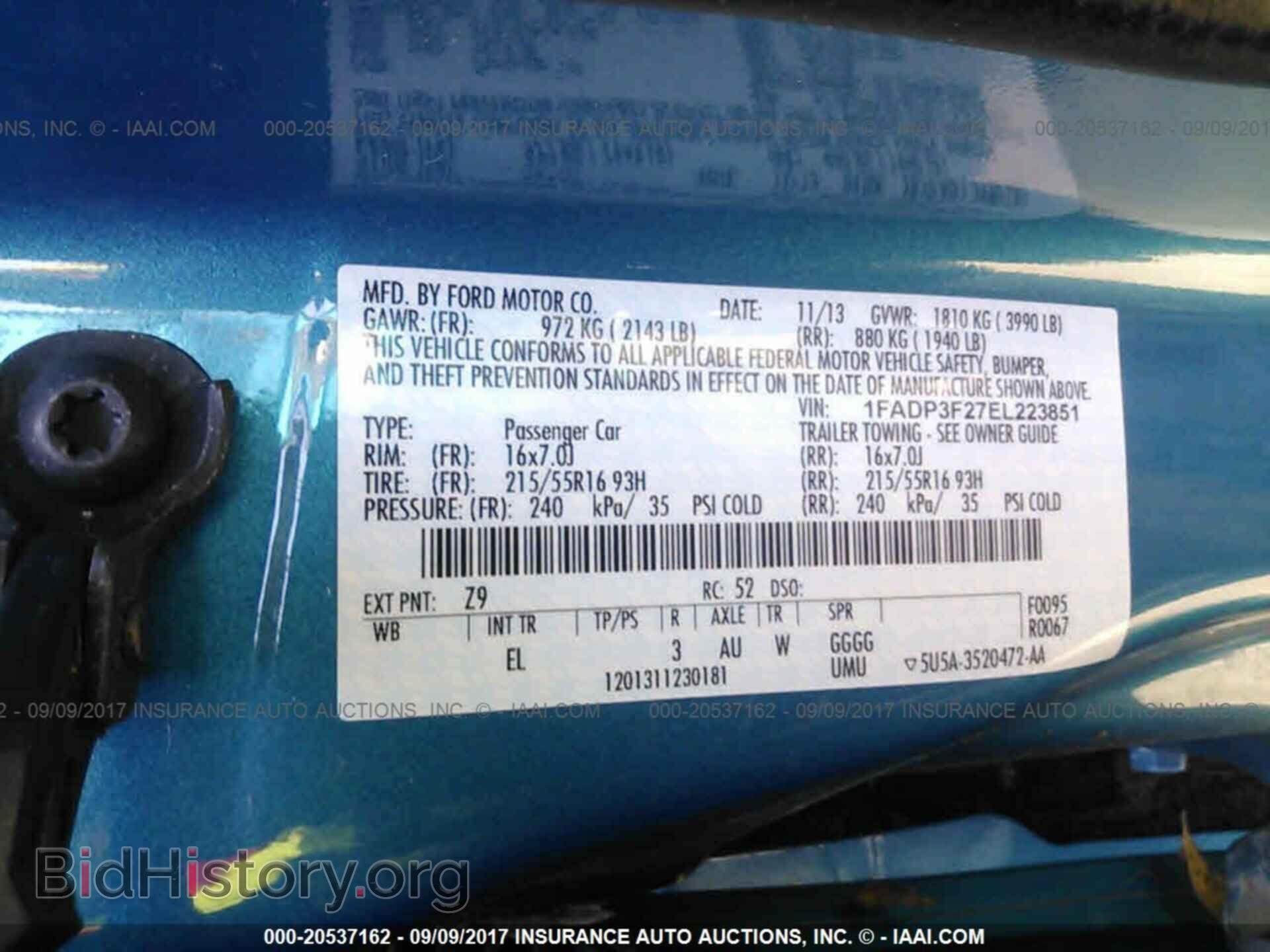 2014 Ford Focus - VIN: 1FADP3F27EL223851 - Фото 9