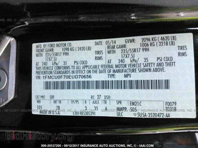 2014 Ford Escape - VIN: 1FMCU0F70EUD70656 - Фото 9