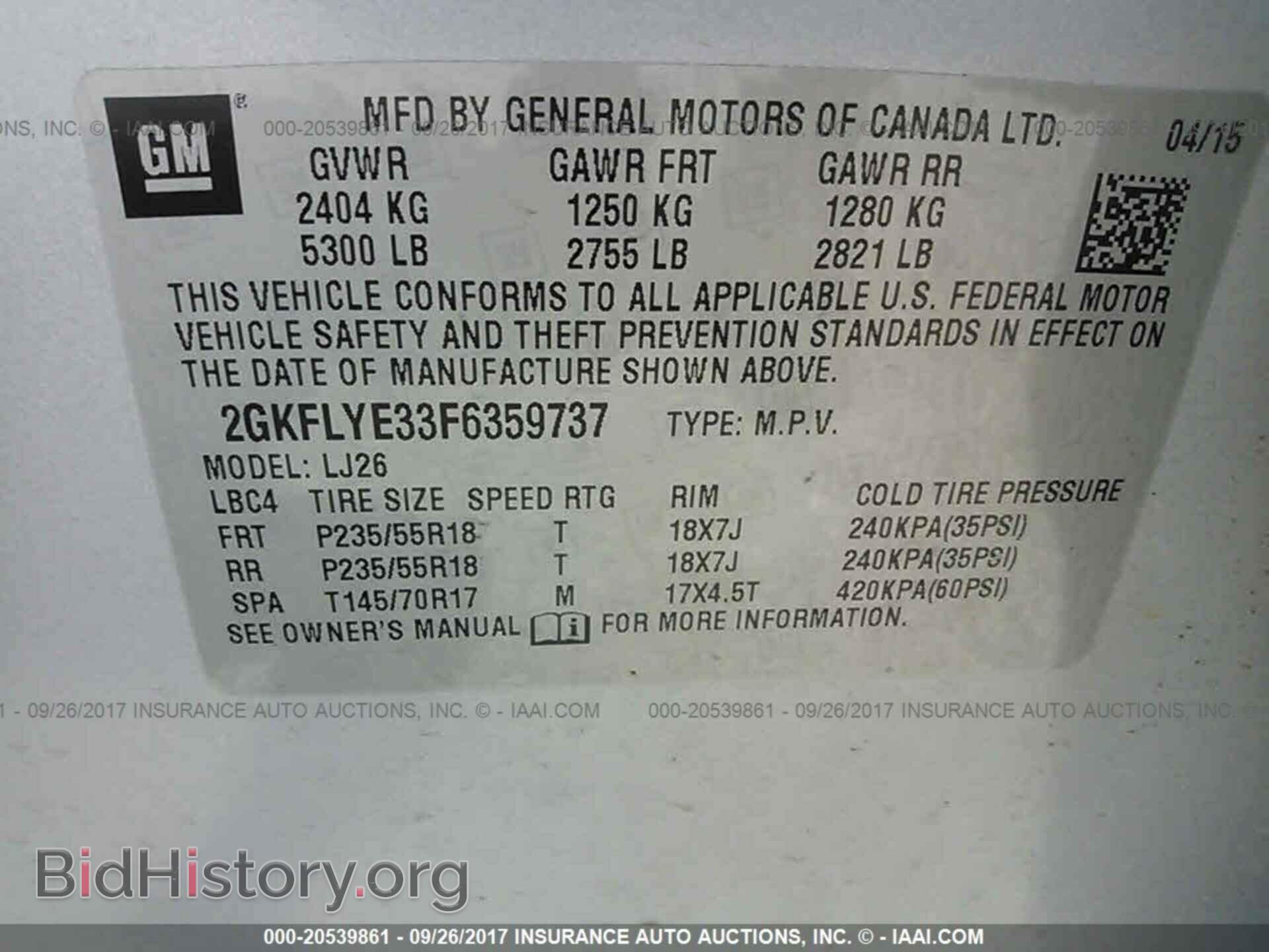 2015 Gmc Terrain - VIN: 2GKFLYE33F6359737 - Photo 9