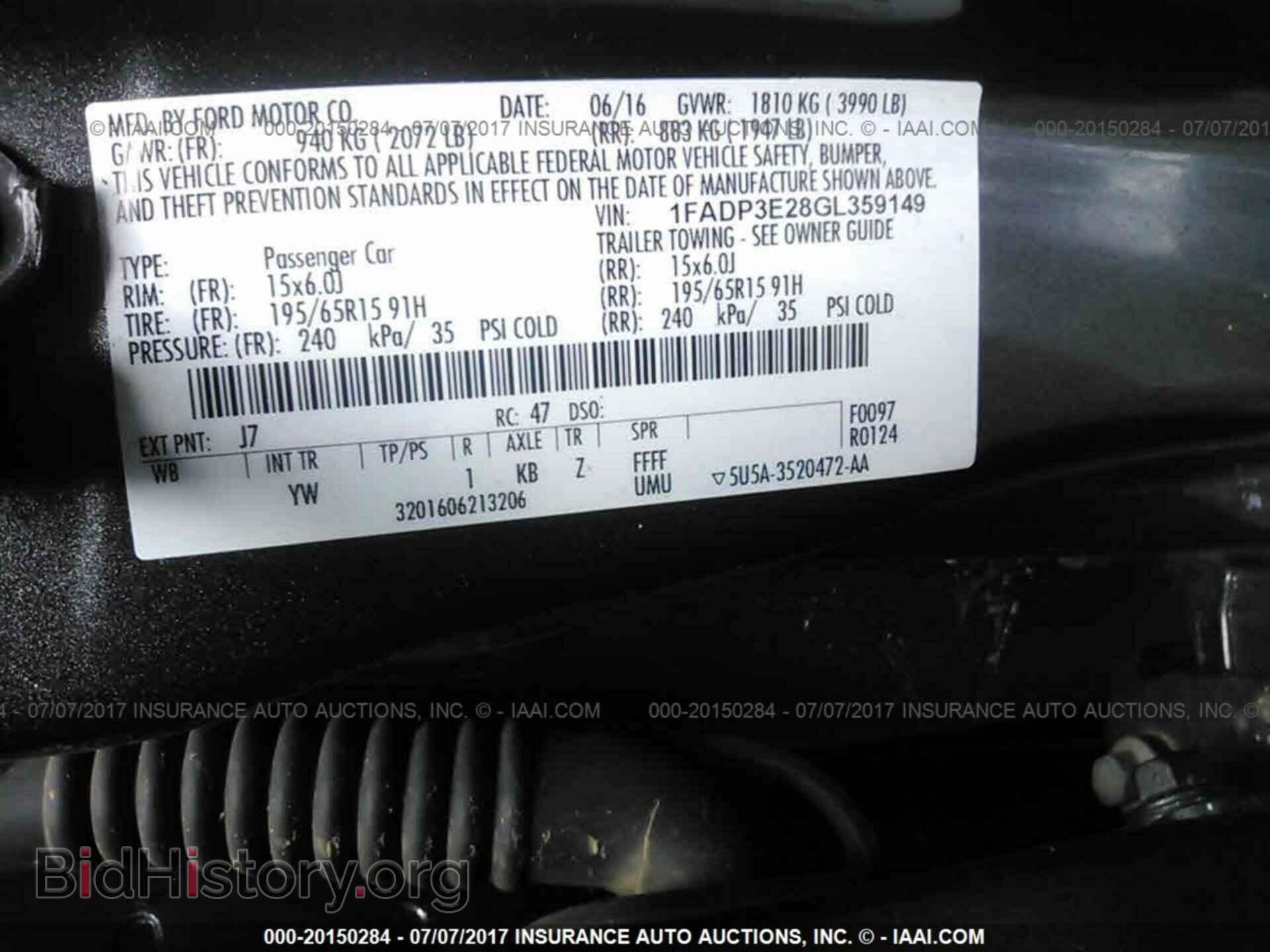 2016 FORD FOCUS - VIN: 1FADP3E28GL359149 - Photo 9