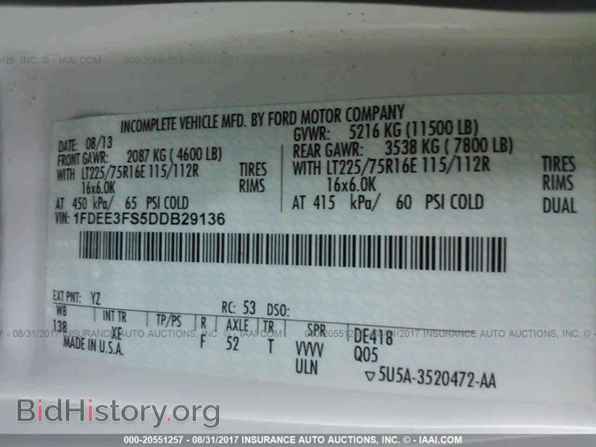 2013 Ford Econoline - VIN: 1FDEE3FS5DDB29136 - Фото 10