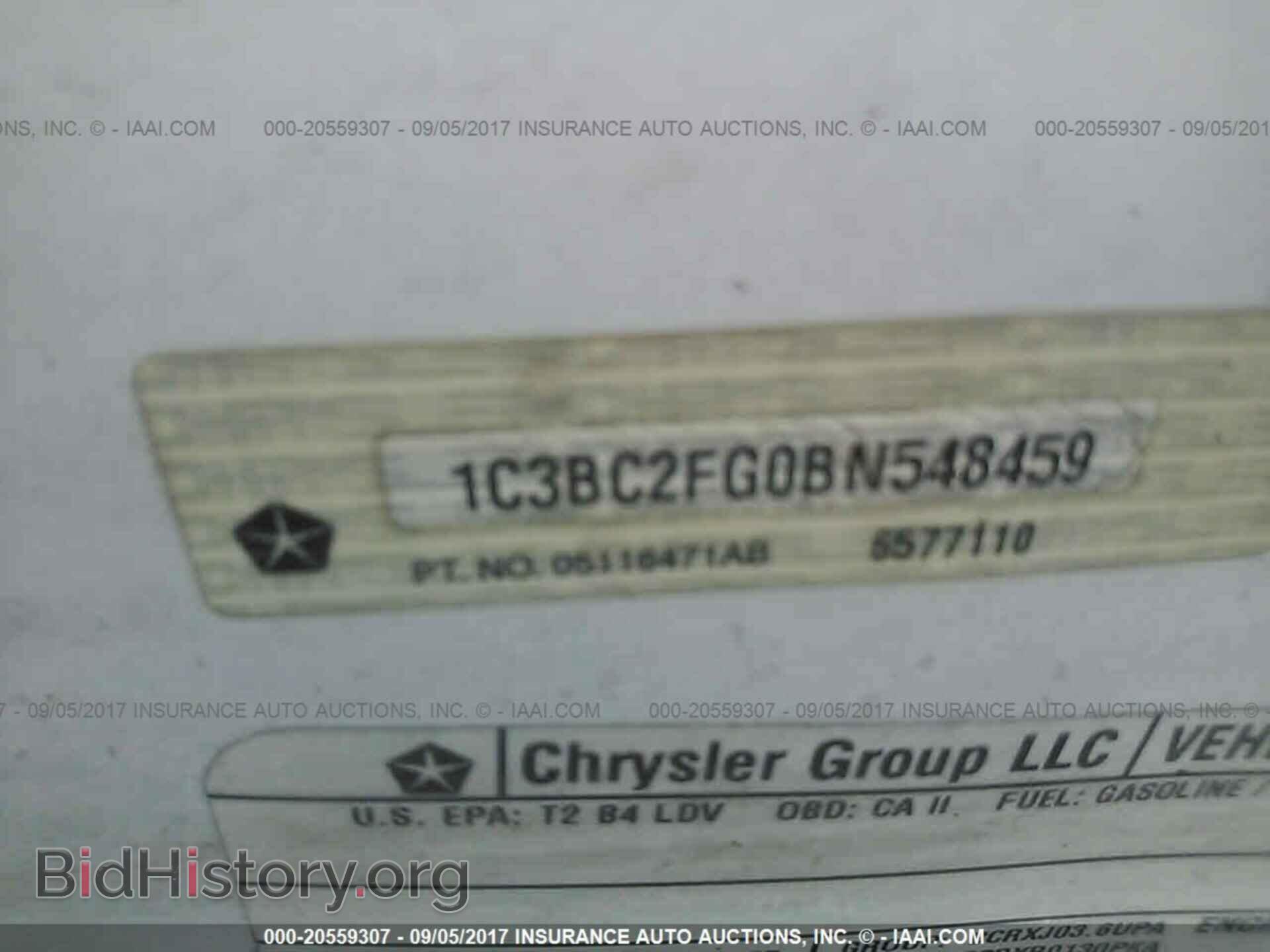 2011 Chrysler 200 - VIN: 1C3BC2FG0BN548459 - Фото 9