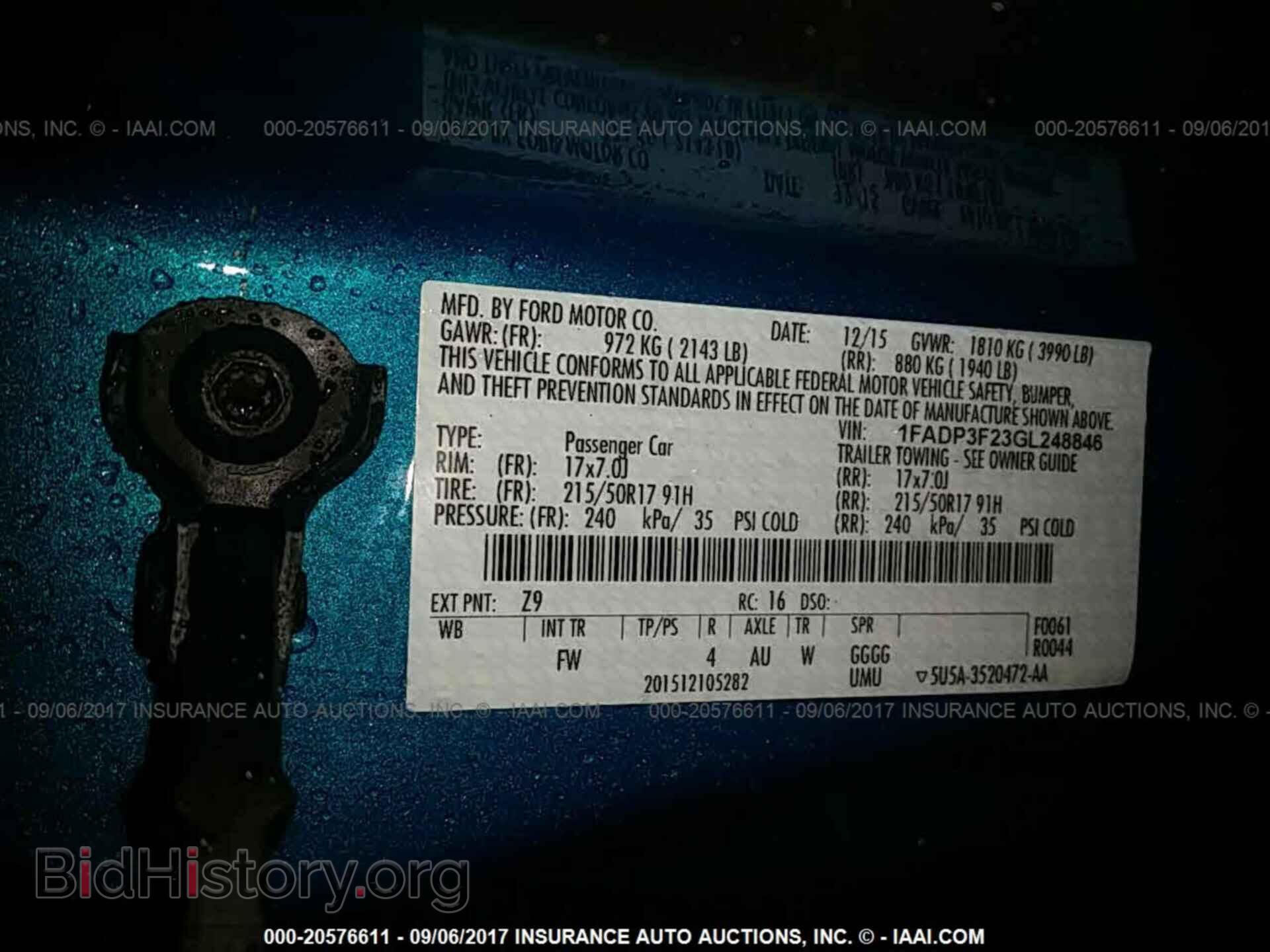 2016 Ford Focus - VIN: 1FADP3F23GL248846 - Фото 9