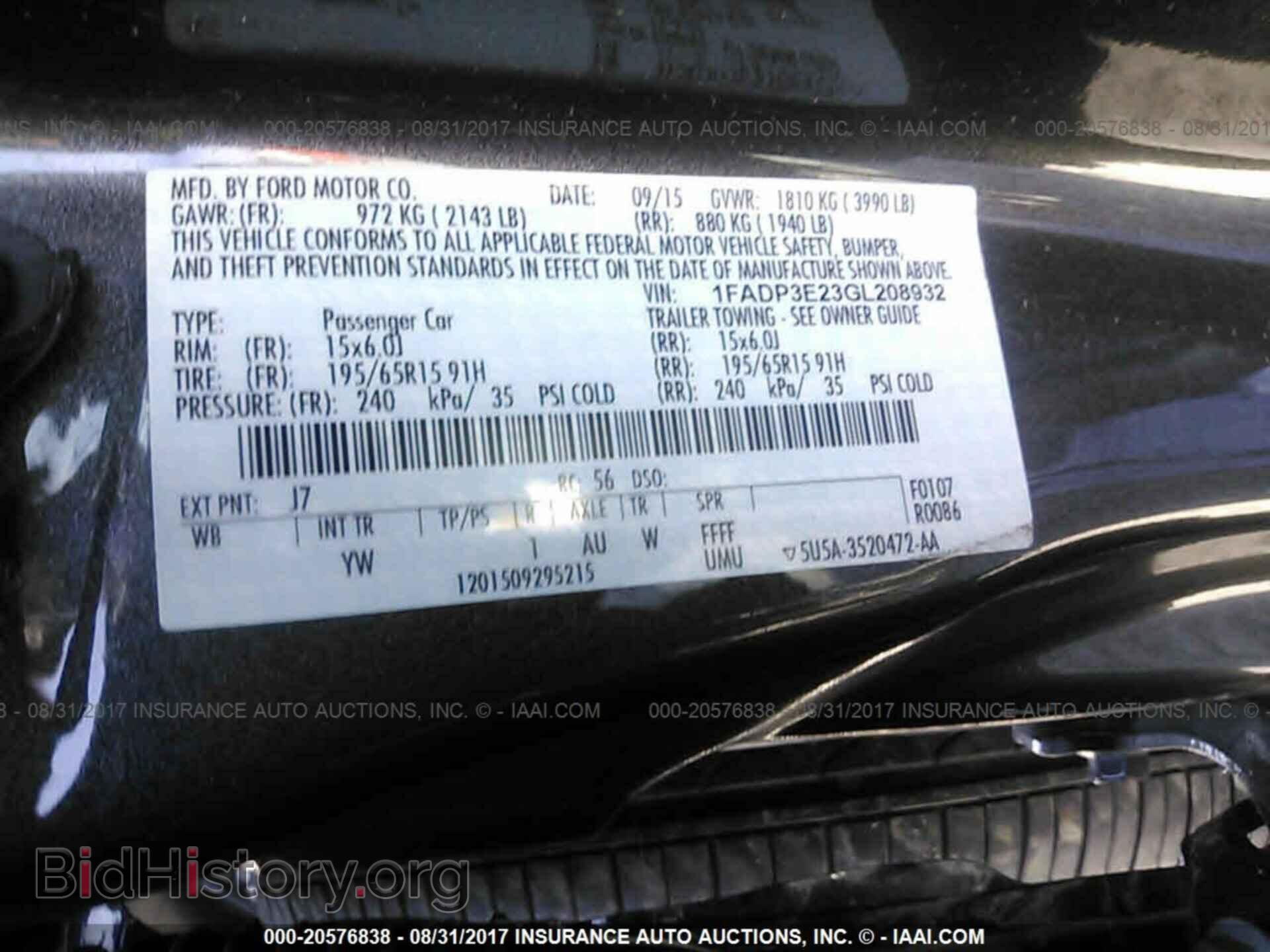 2016 Ford Focus - VIN: 1FADP3E23GL208932 - Фото 9