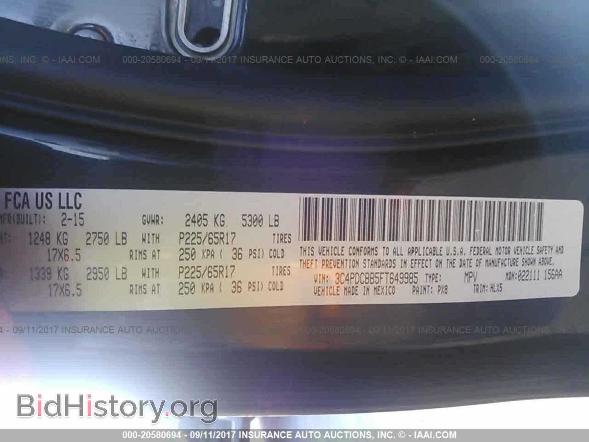 2015 Dodge Journey - VIN: 3C4PDCBB5FT649985 - Photo 9