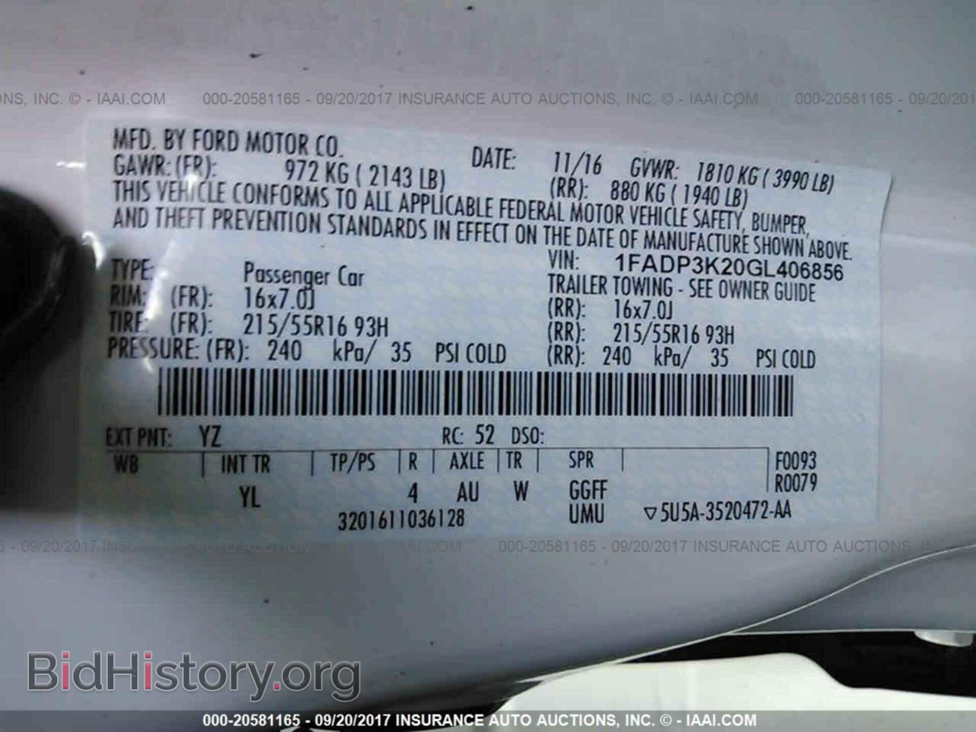 2016 Ford Focus - VIN: 1FADP3K20GL406856 - Фото 9