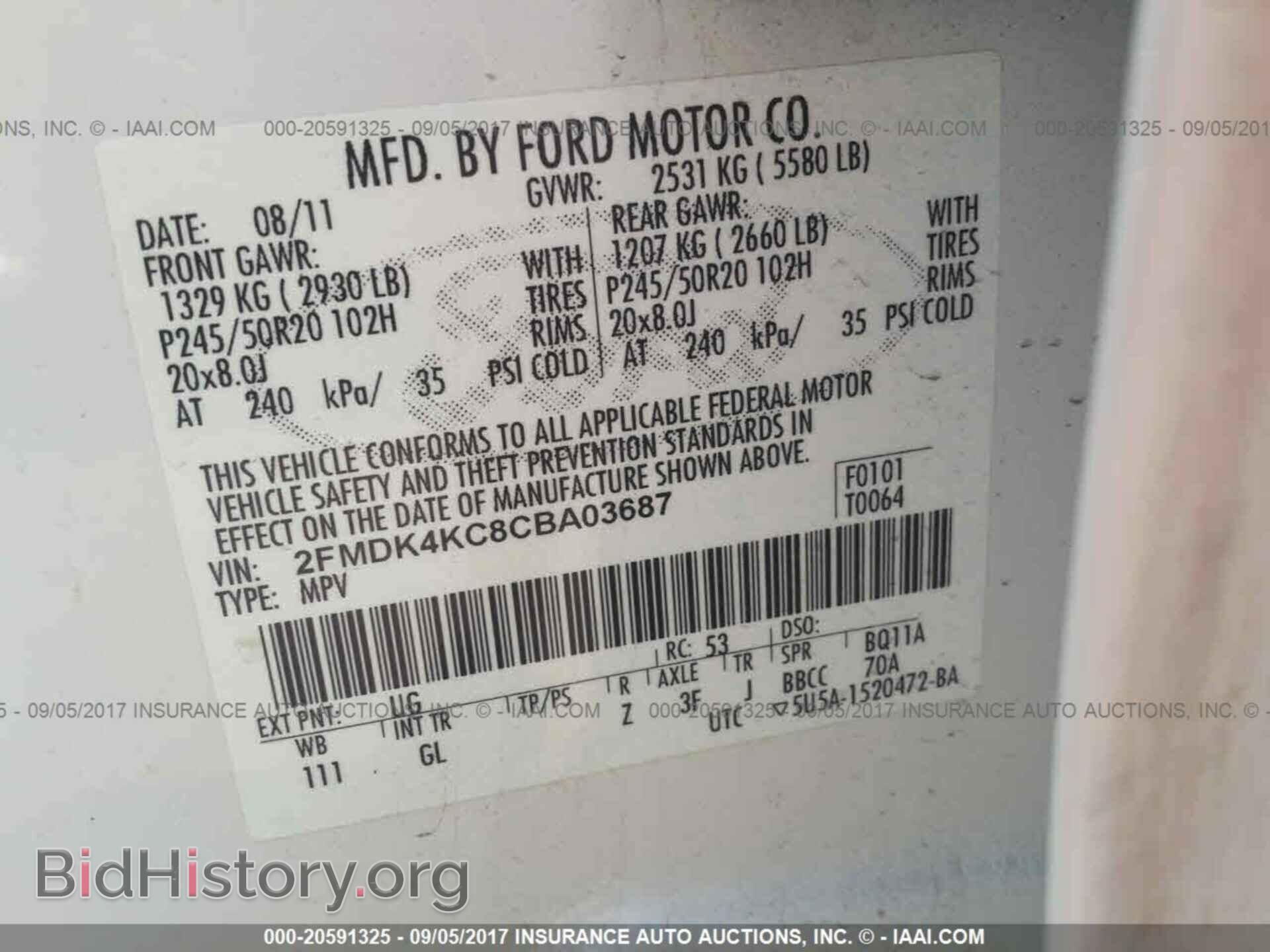 2012 Ford Edge - VIN: 2FMDK4KC8CBA03687 - Photo 9