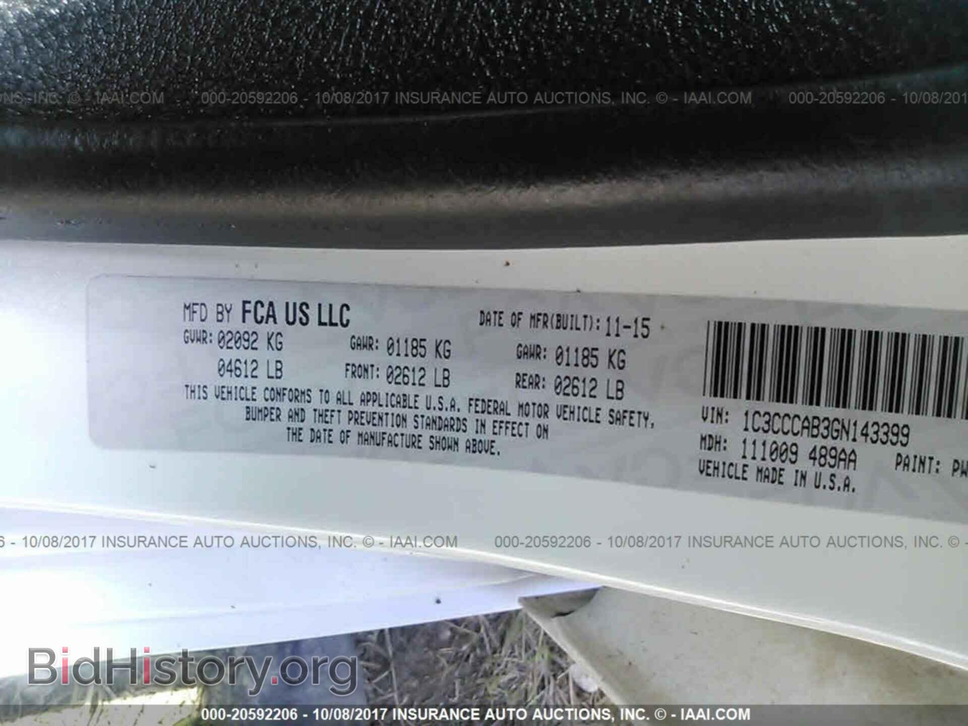 2016 Chrysler 200 - VIN: 1C3CCCAB3GN143399 - Photo 9
