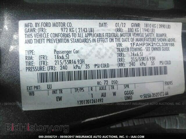 2012 Ford Focus - VIN: 1FAHP3K21CL338188 - Photo 9