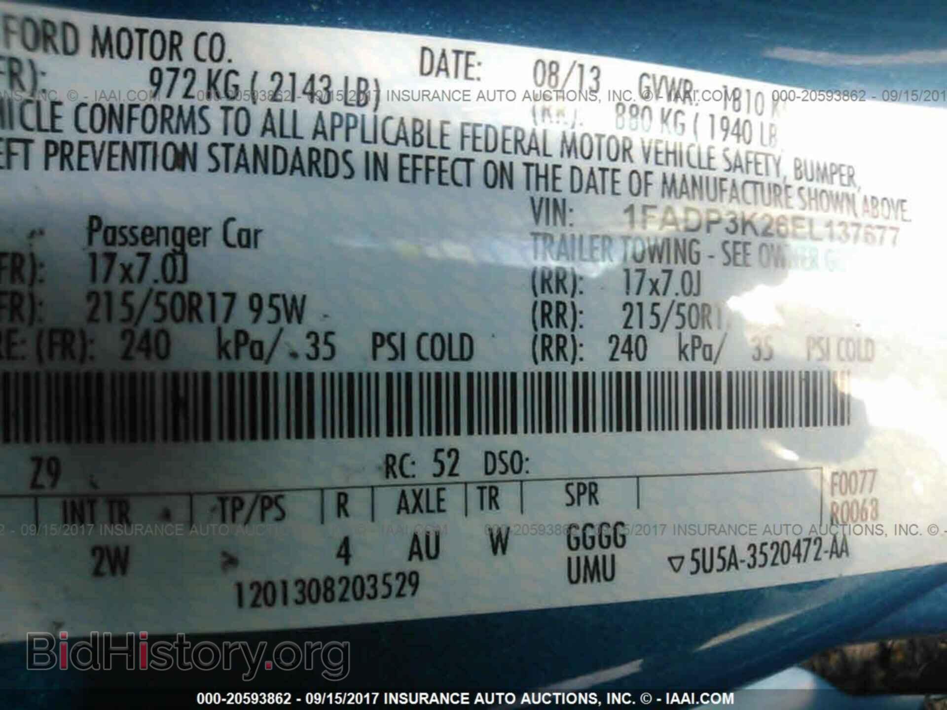 2014 Ford Focus - VIN: 1FADP3K26EL137677 - Фото 9