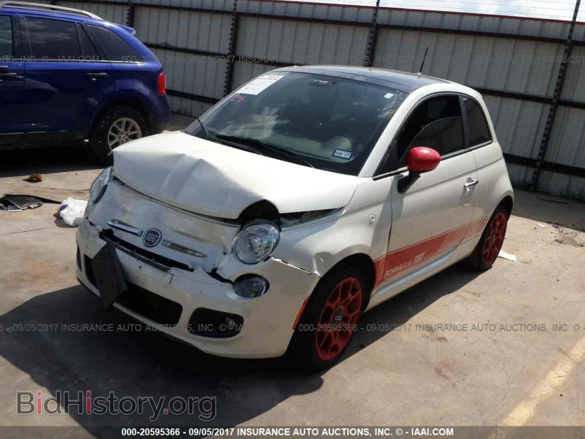 2013 Fiat 500 - VIN: 3C3CFFBRXDT513392 - Фото 2