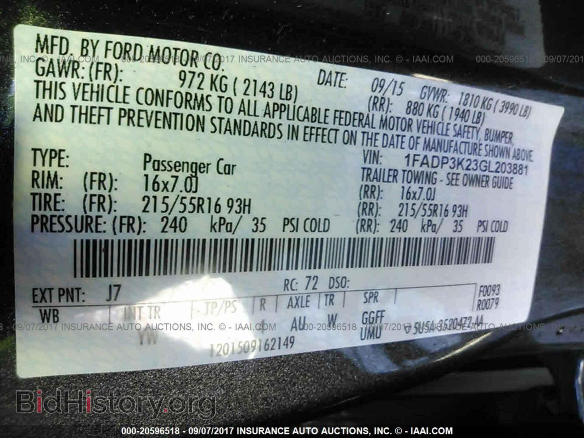 2016 Ford Focus - VIN: 1FADP3K23GL203881 - Фото 9