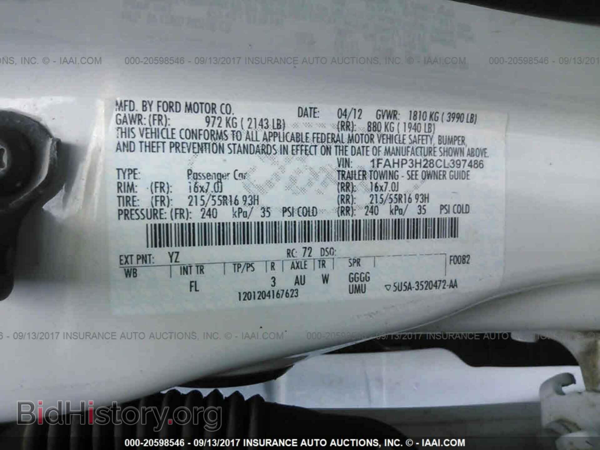 2012 Ford Focus - VIN: 1FAHP3H28CL397486 - Фото 9