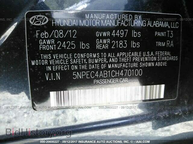 2012 Hyundai Sonata - VIN: 5NPEC4AB1CH470100 - Photo 9