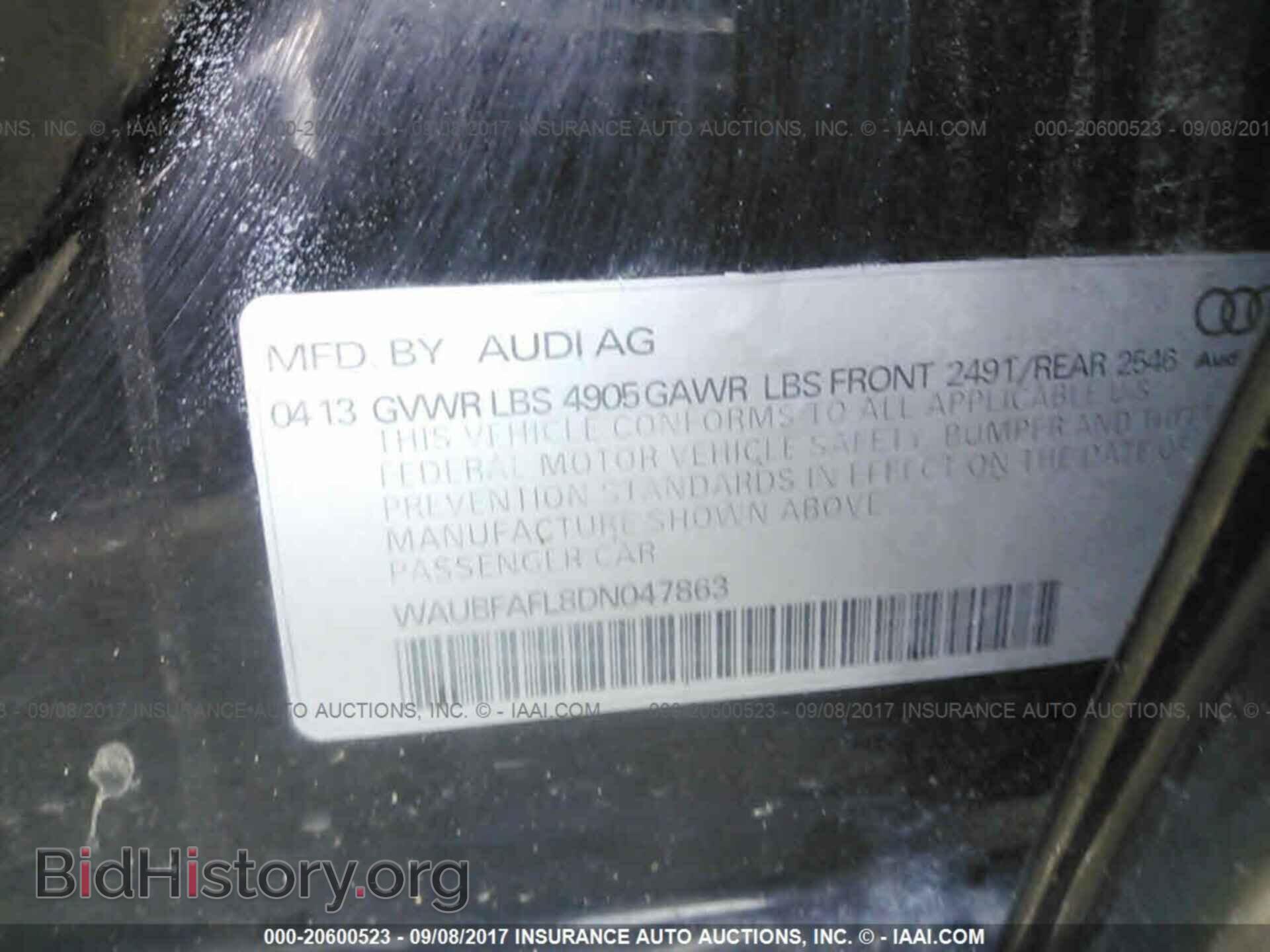 2013 Audi A4 - VIN: WAUBFAFL8DN047863 - Photo 9