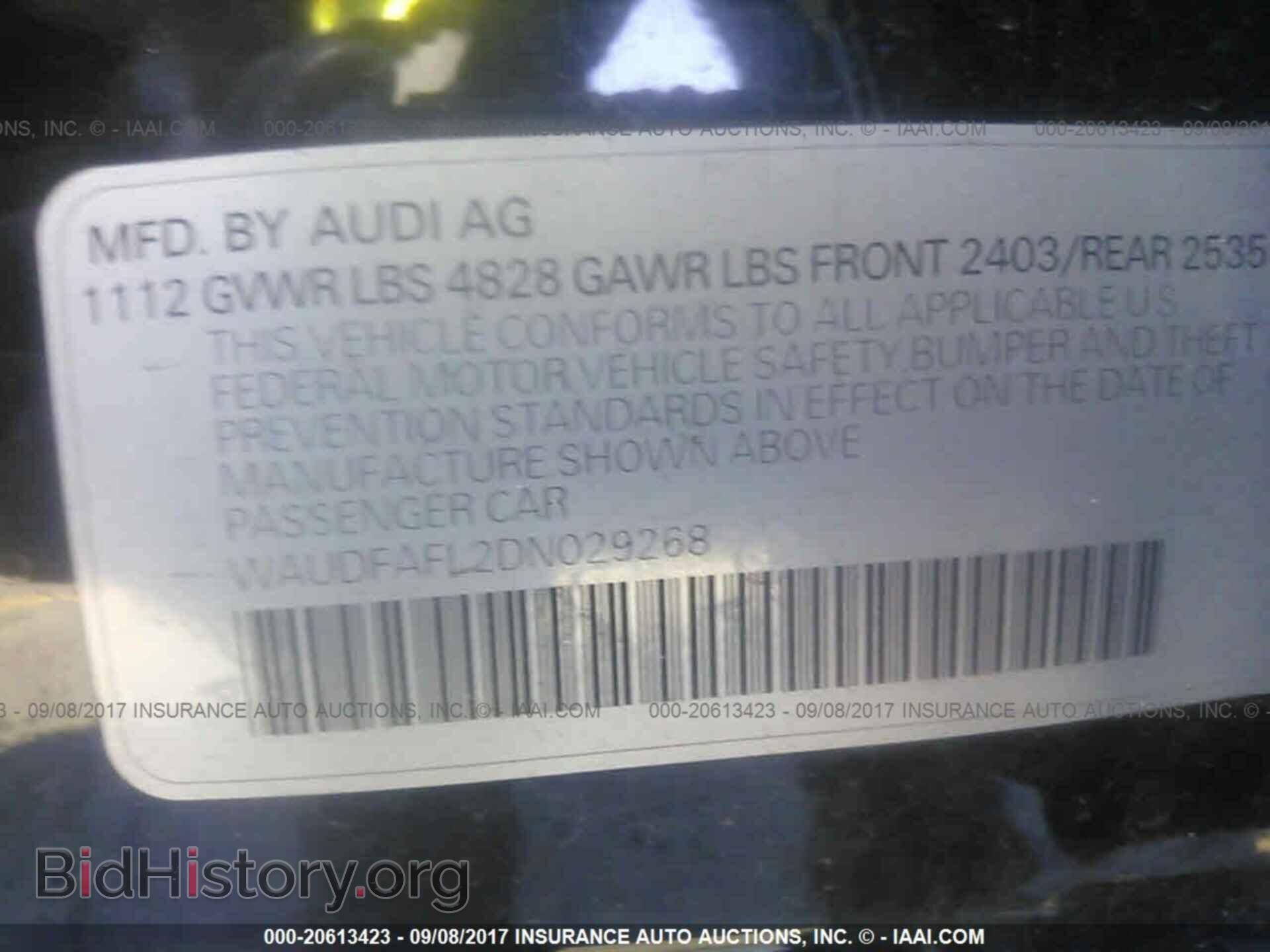 2013 Audi A4 - VIN: WAUDFAFL2DN029268 - Photo 9
