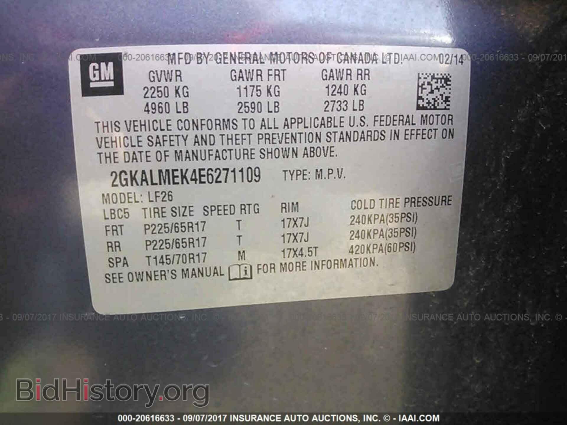 2014 Gmc Terrain - VIN: 2GKALMEK4E6271109 - Photo 9