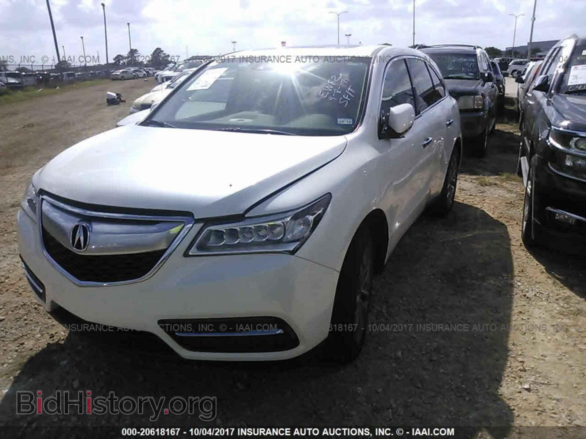 2014 Acura Mdx - VIN: 5FRYD3H65EB008278 - Фото 2