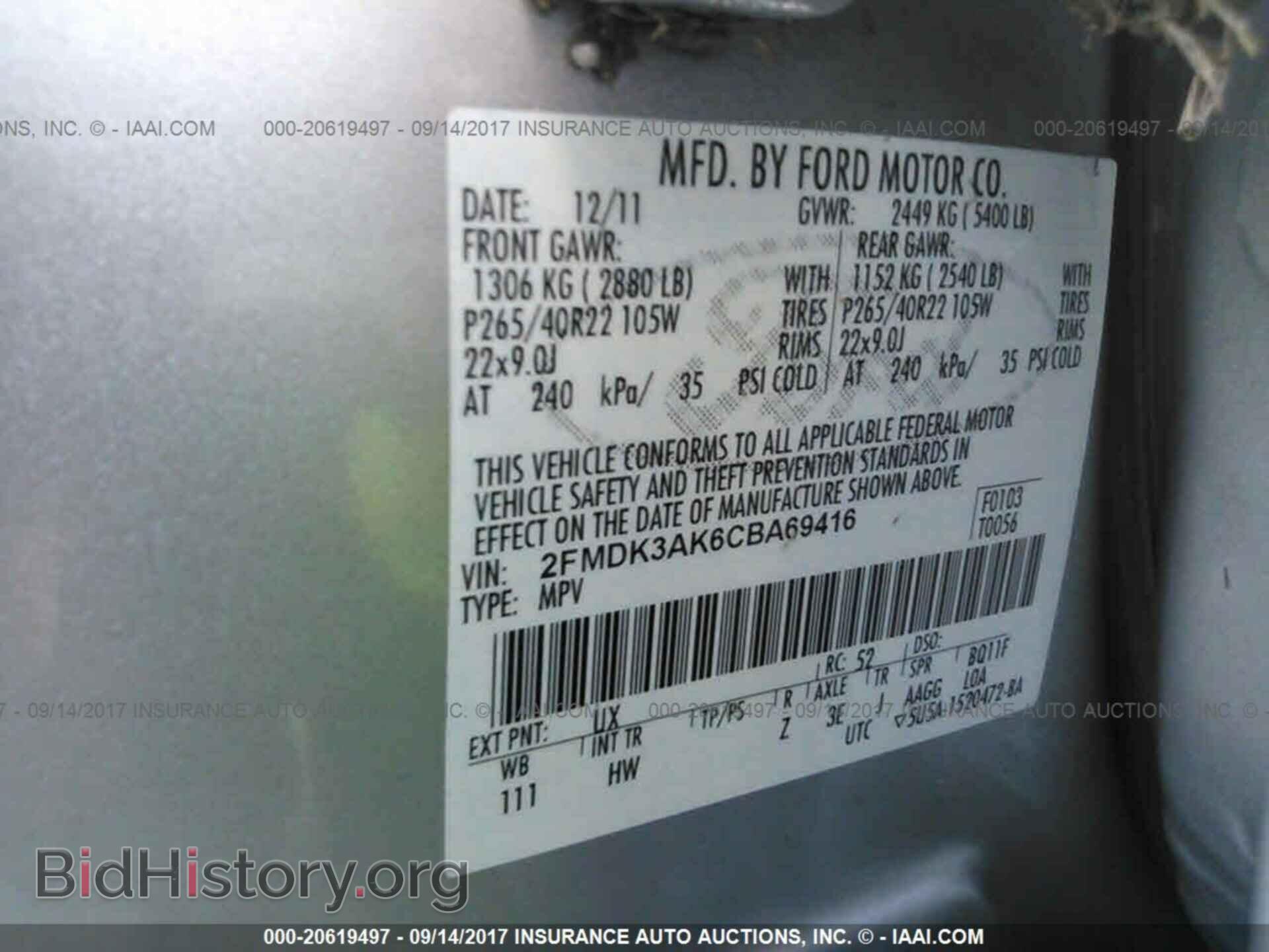 2012 Ford Edge - VIN: 2FMDK3AK6CBA69416 - Photo 9