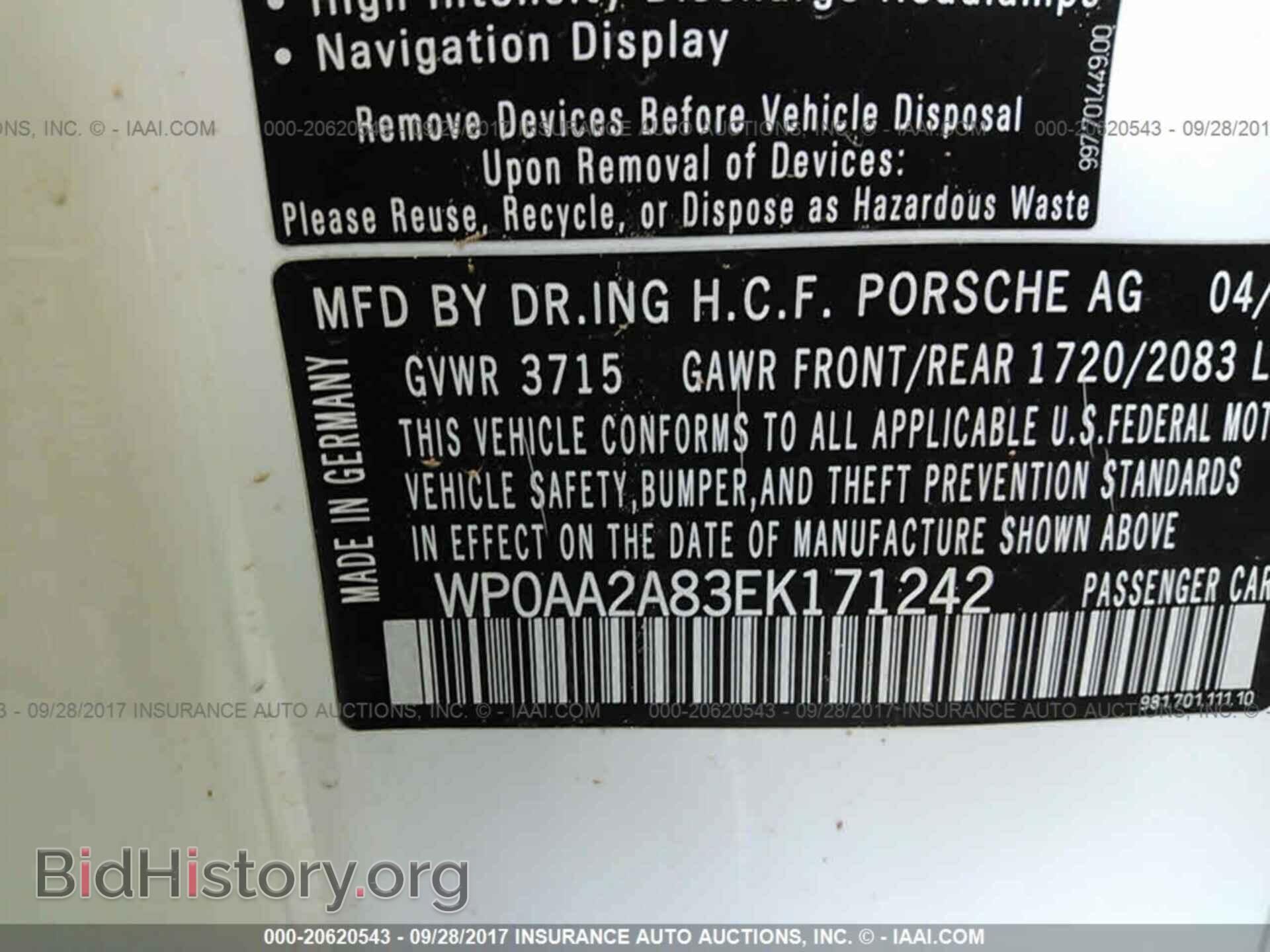 2014 Porsche Cayman - VIN: WP0AA2A83EK171242 - Фото 9