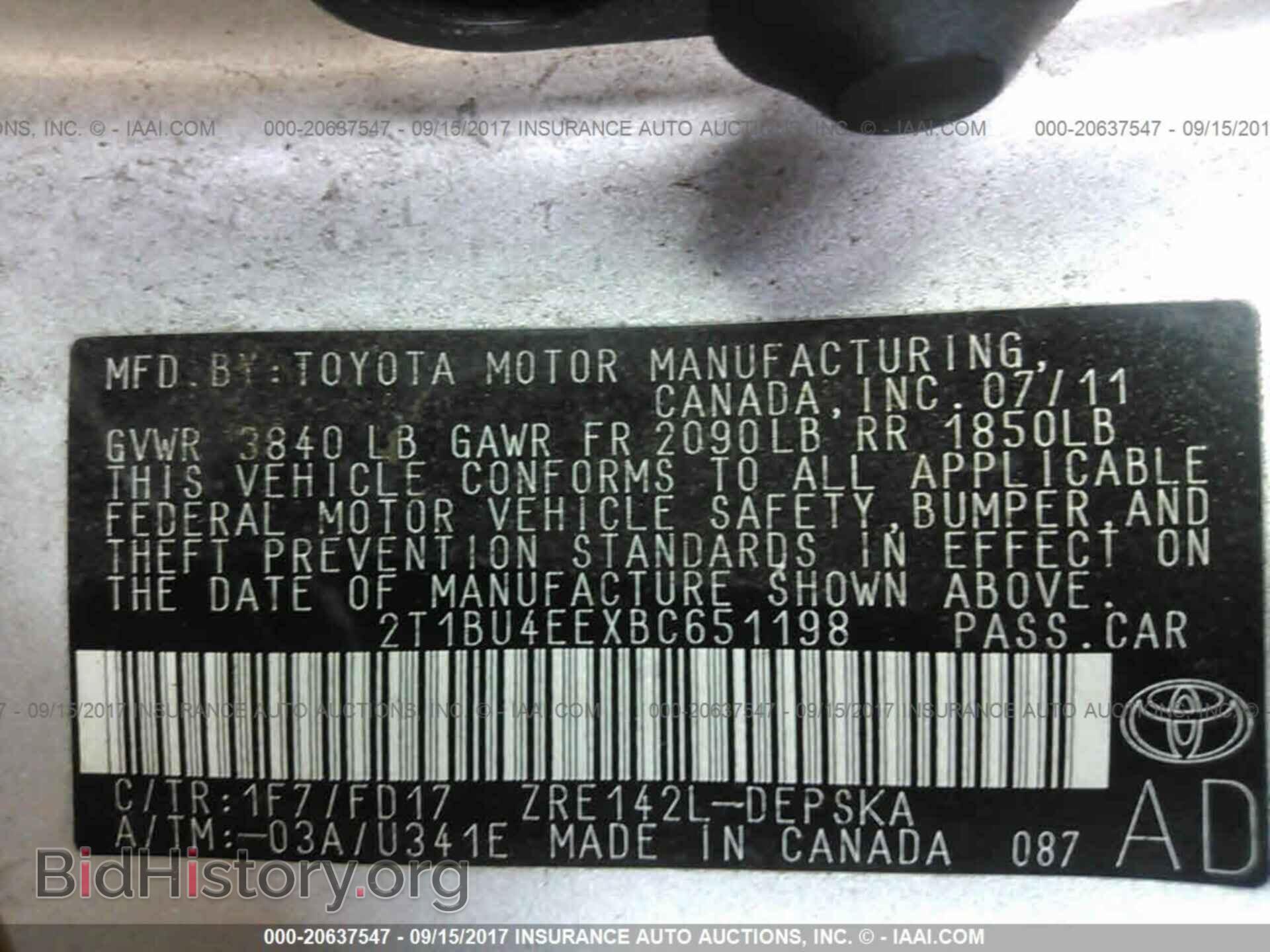 2011 Toyota Corolla - VIN: 2T1BU4EEXBC651198 - Photo 9