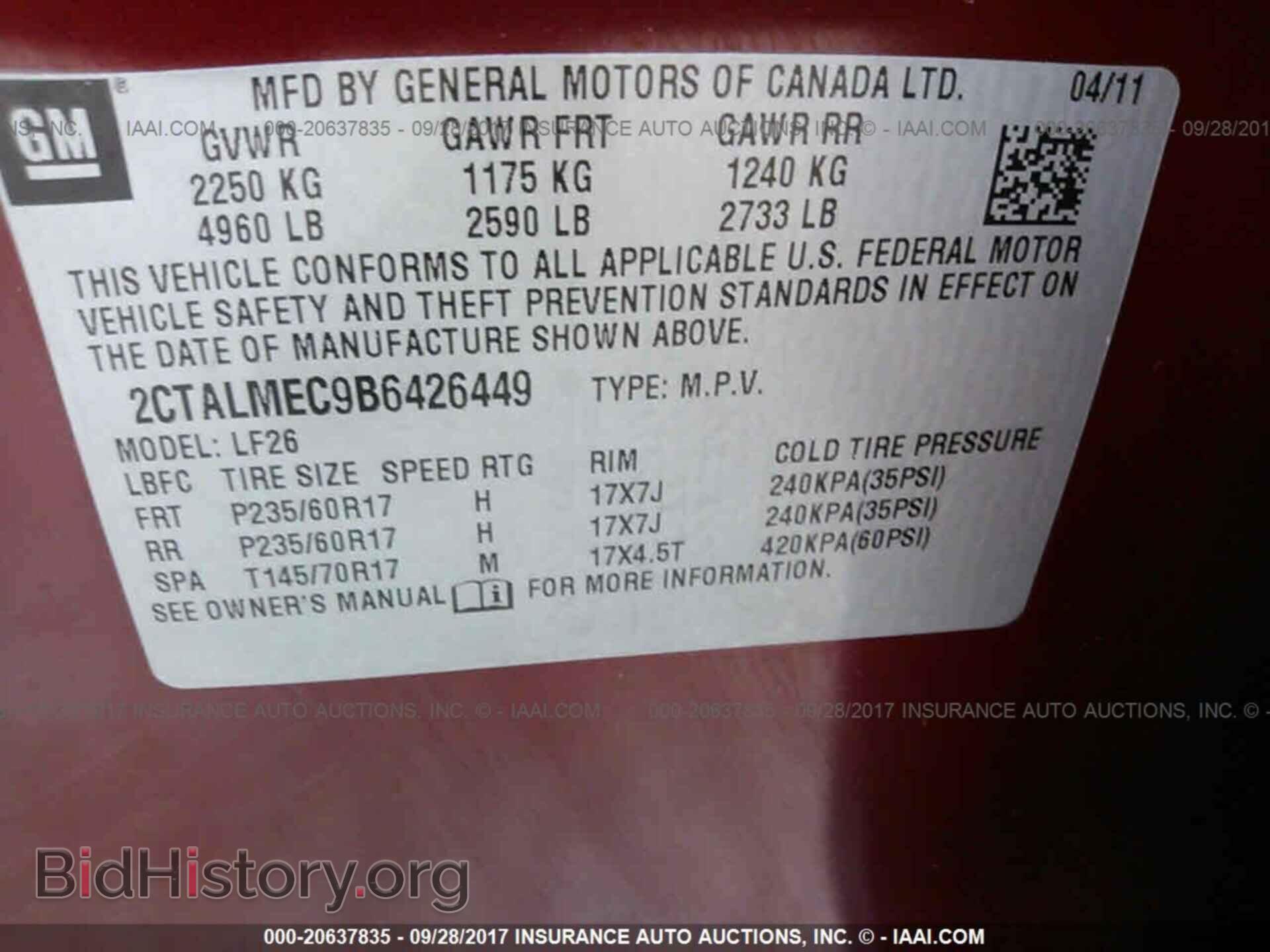 2011 Gmc Terrain - VIN: 2CTALMEC9B6426449 - Photo 9