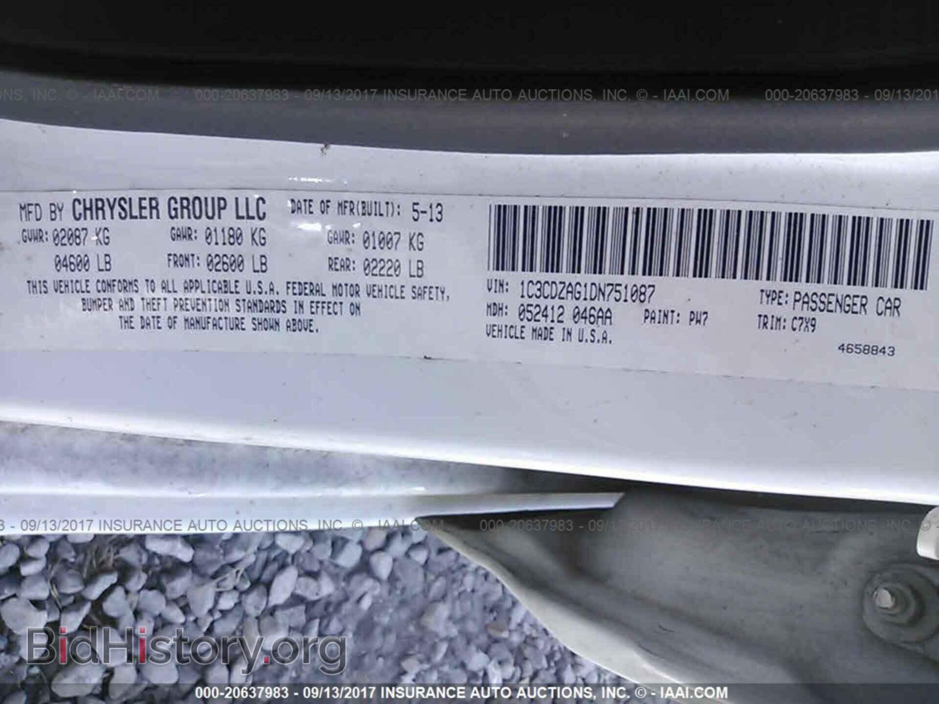 2013 Dodge Avenger - VIN: 1C3CDZAG1DN751087 - Photo 9