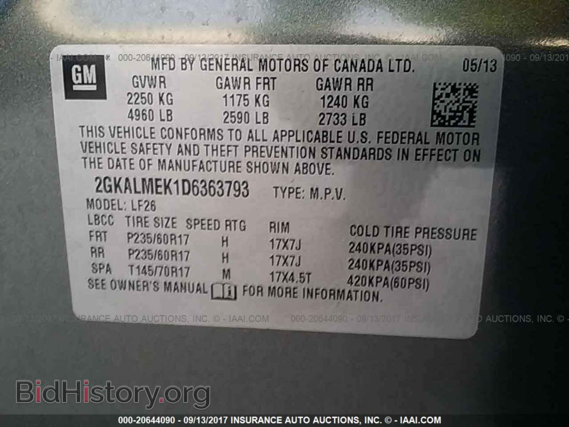 2013 Gmc Terrain - VIN: 2GKALMEK1D6363793 - Photo 9