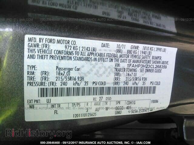 2012 Ford Focus - VIN: 1FAHP3H23CL268359 - Photo 9