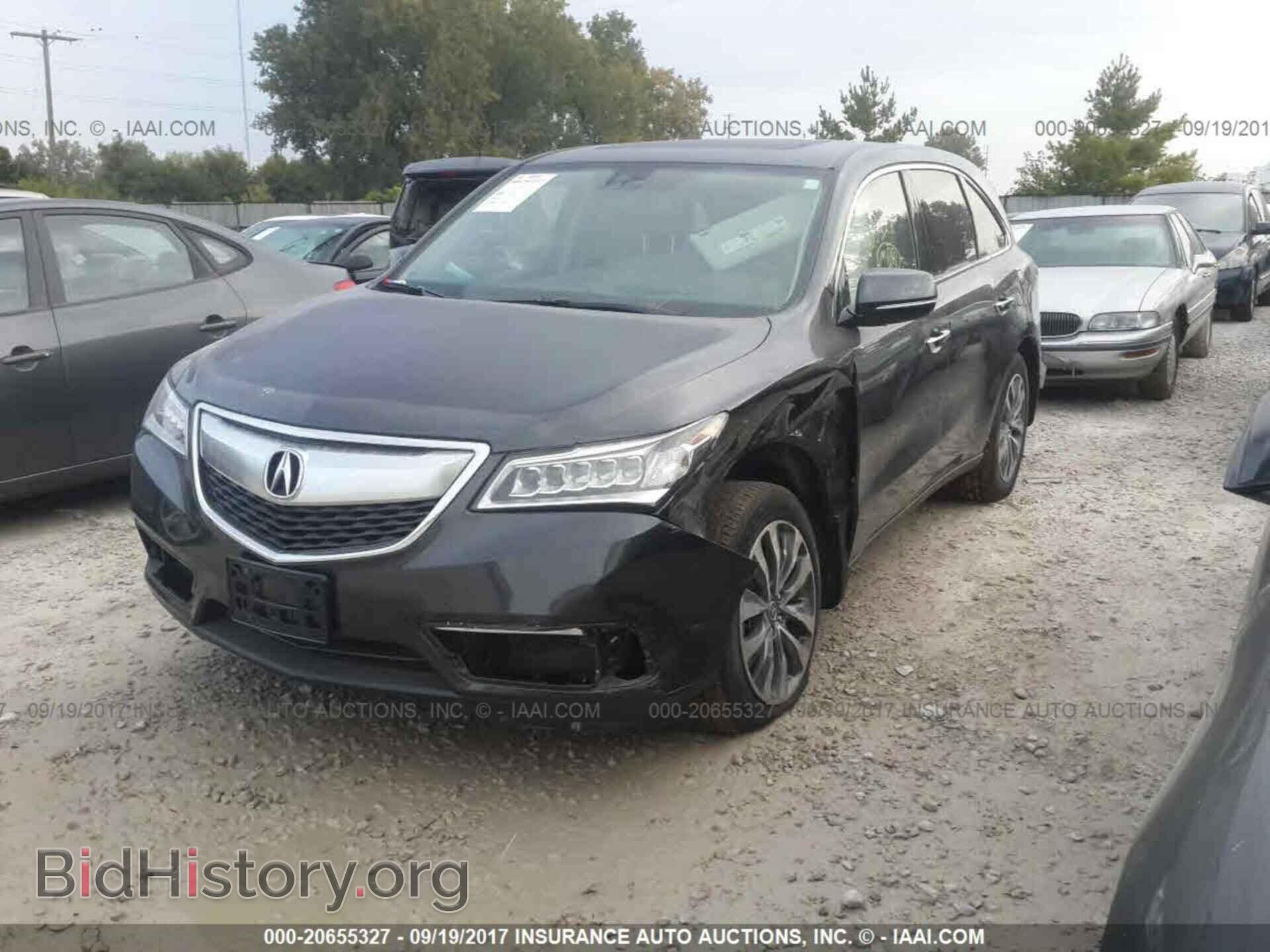 2014 Acura Mdx - VIN: 5FRYD4H42EB007061 - Фото 2