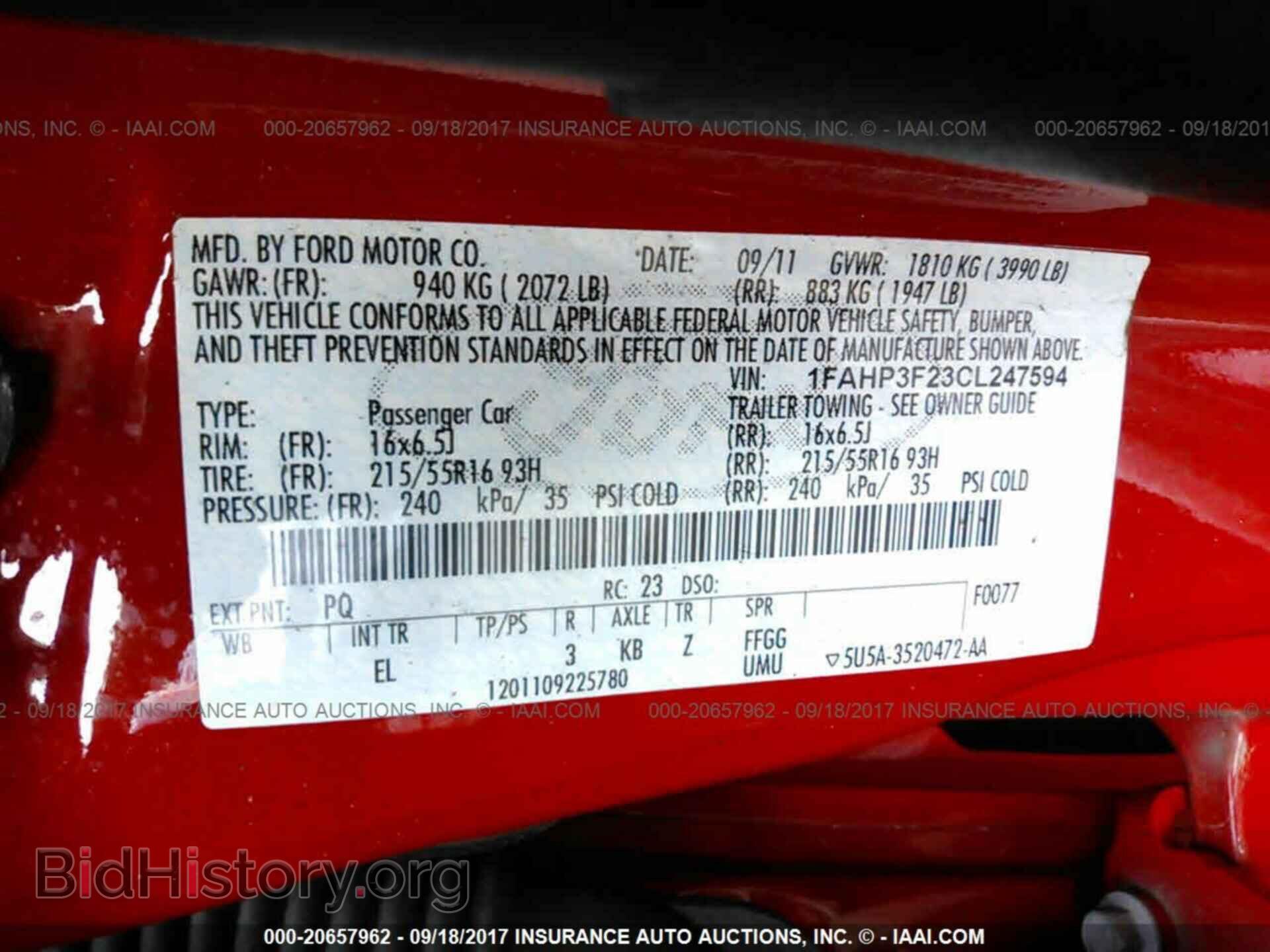2012 Ford Focus - VIN: 1FAHP3F23CL247594 - Photo 9