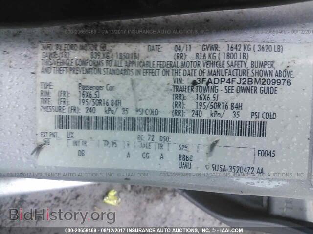 2011 Ford Fiesta - VIN: 3FADP4FJ2BM209976 - Фото 9