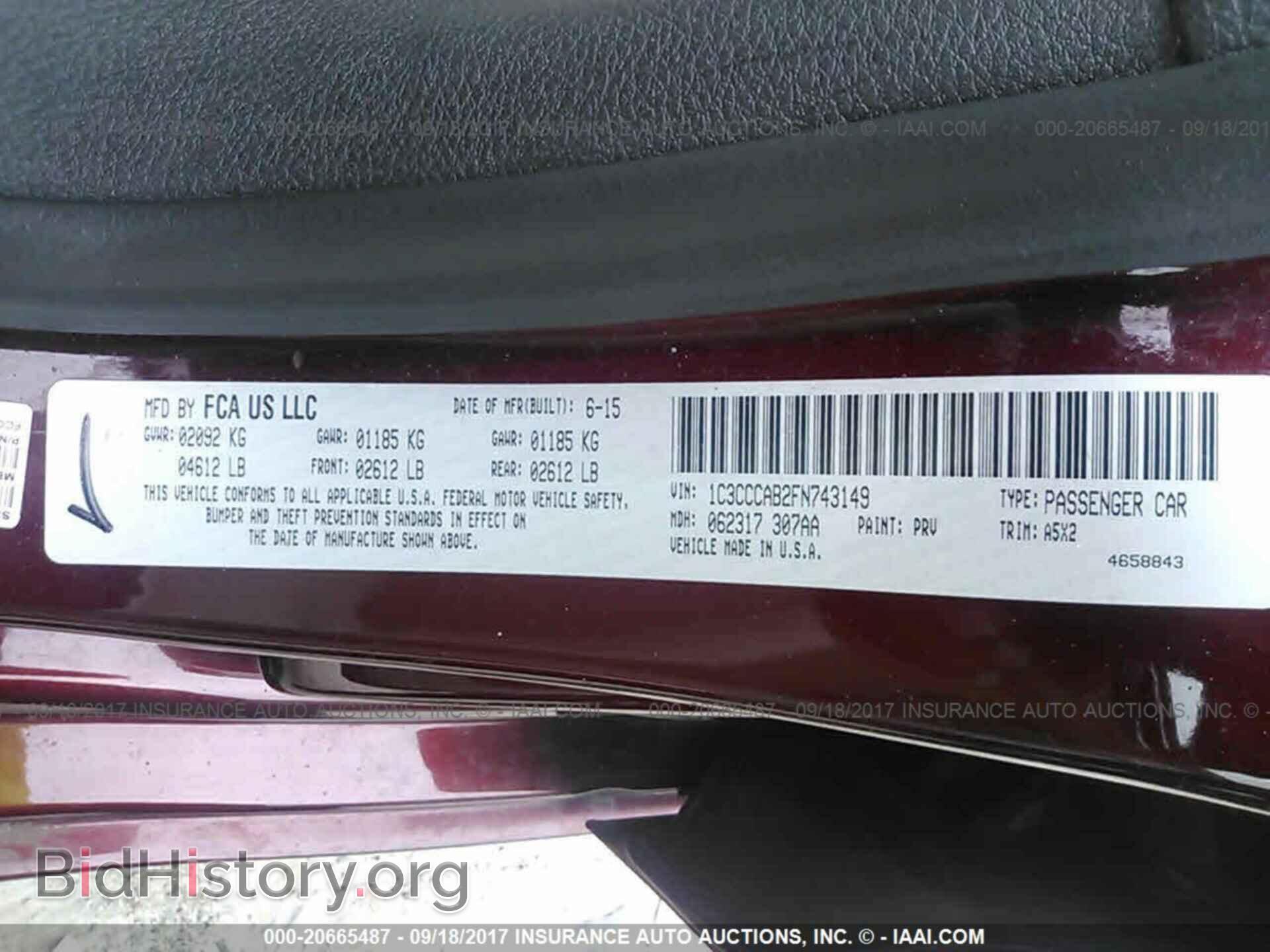 2015 Chrysler 200 - VIN: 1C3CCCAB2FN743149 - Photo 9