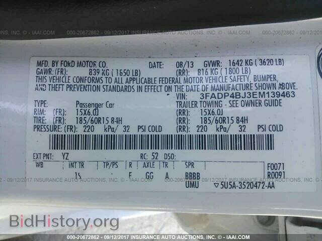 2014 Ford Fiesta - VIN: 3FADP4BJ3EM139463 - Фото 9