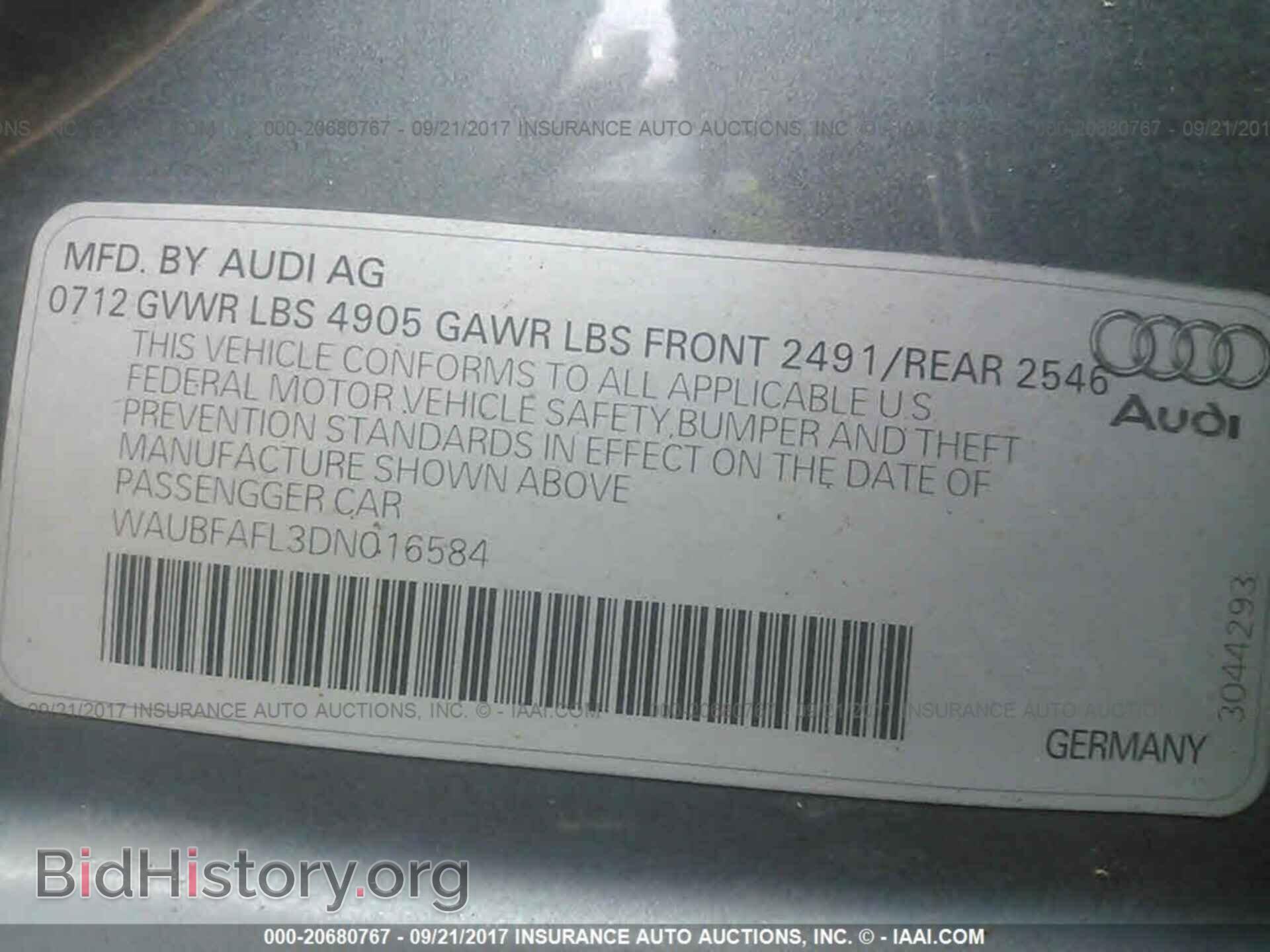 2013 Audi A4 - VIN: WAUBFAFL3DN016584 - Photo 9